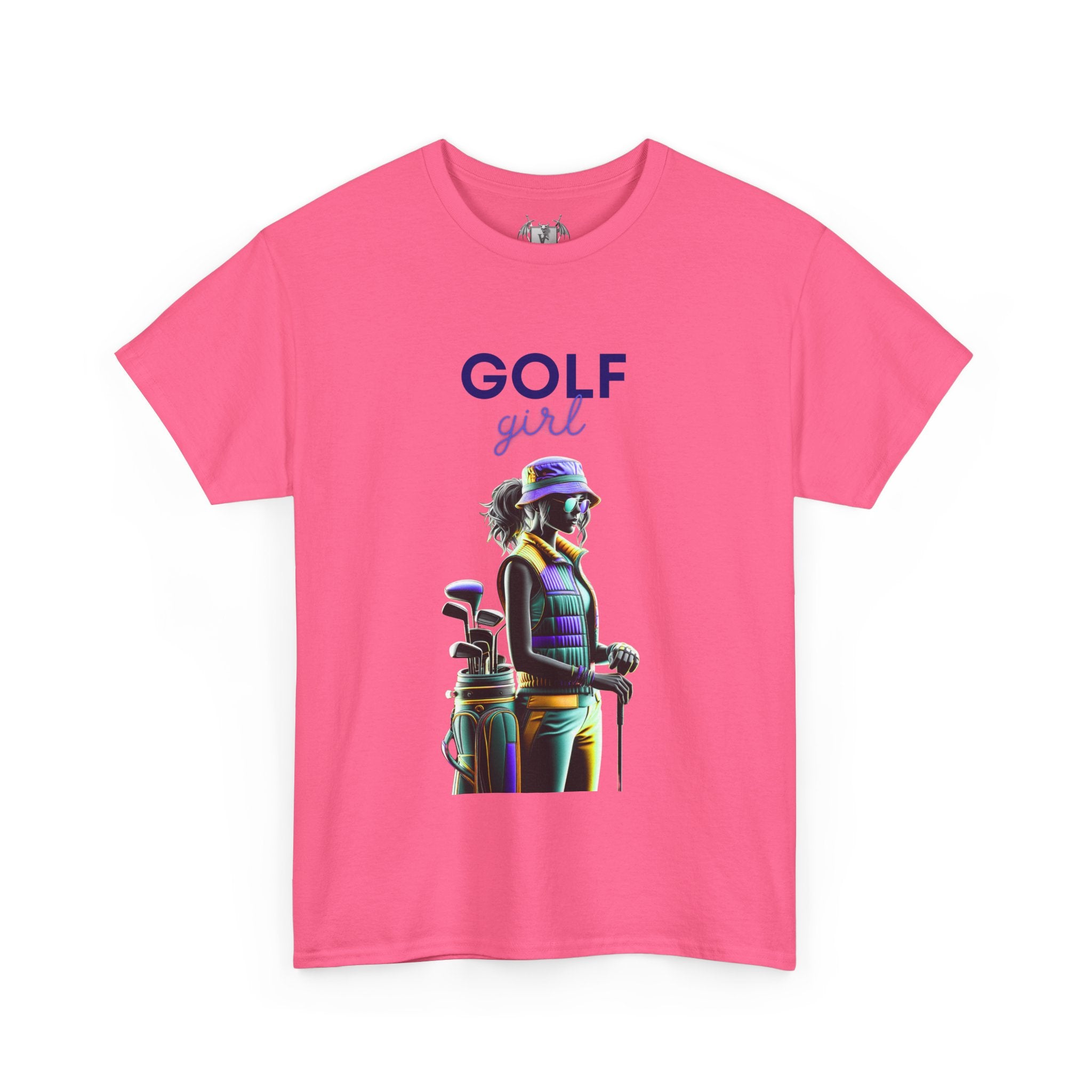Golf Enthusiast Unisex Heavy Cotton Tee - Vibrant Golfer Design