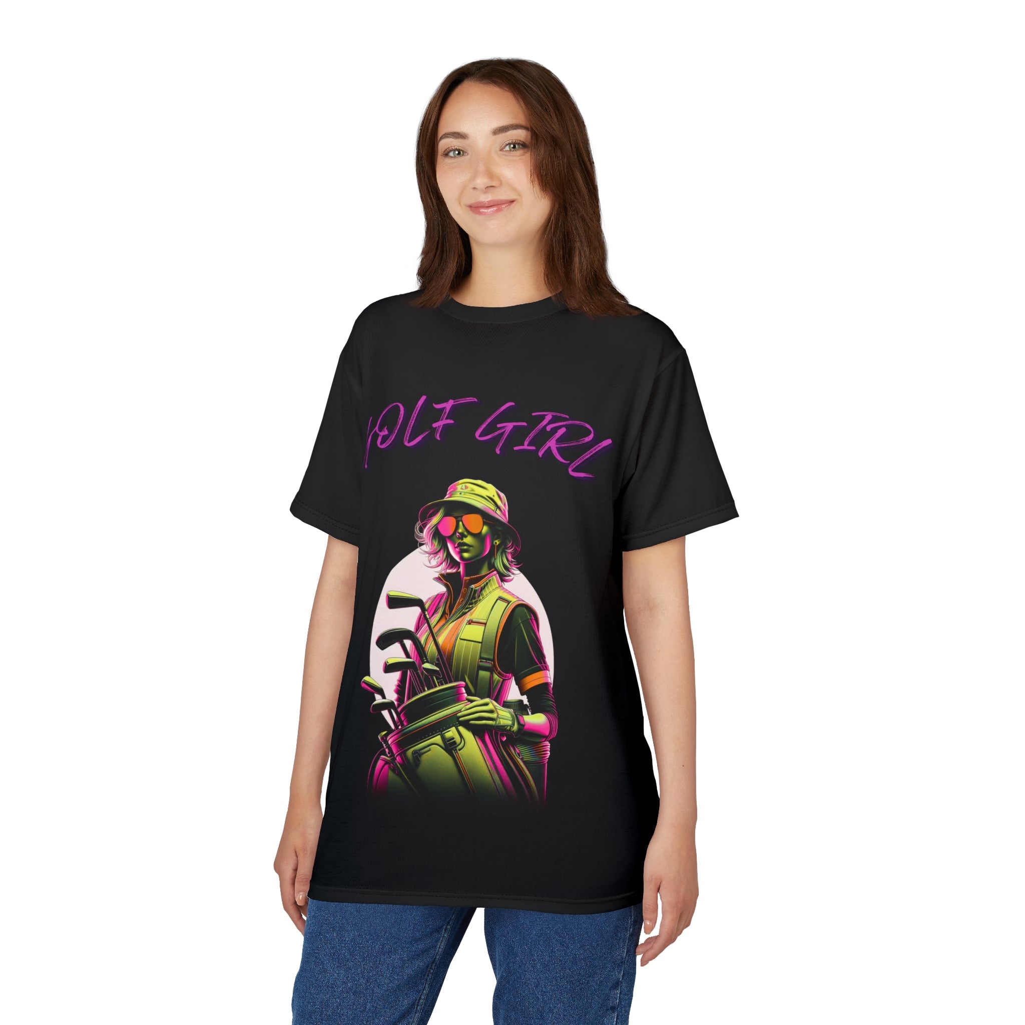 Golf Girl Unisex Cut & Sew Tee - Vibrant Graphic Tee for Golf Enthusiasts