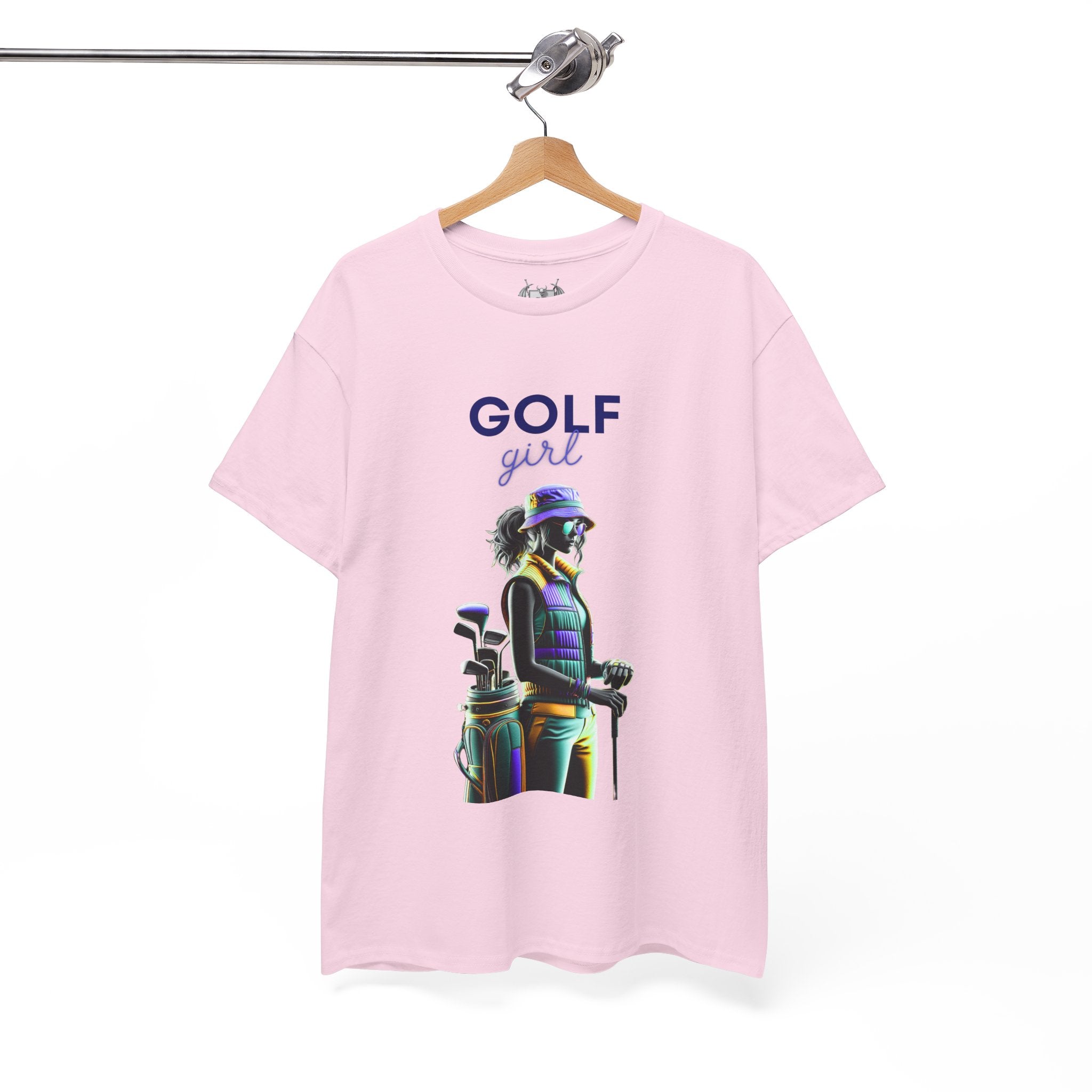 Golf Enthusiast Unisex Heavy Cotton Tee - Vibrant Golfer Design
