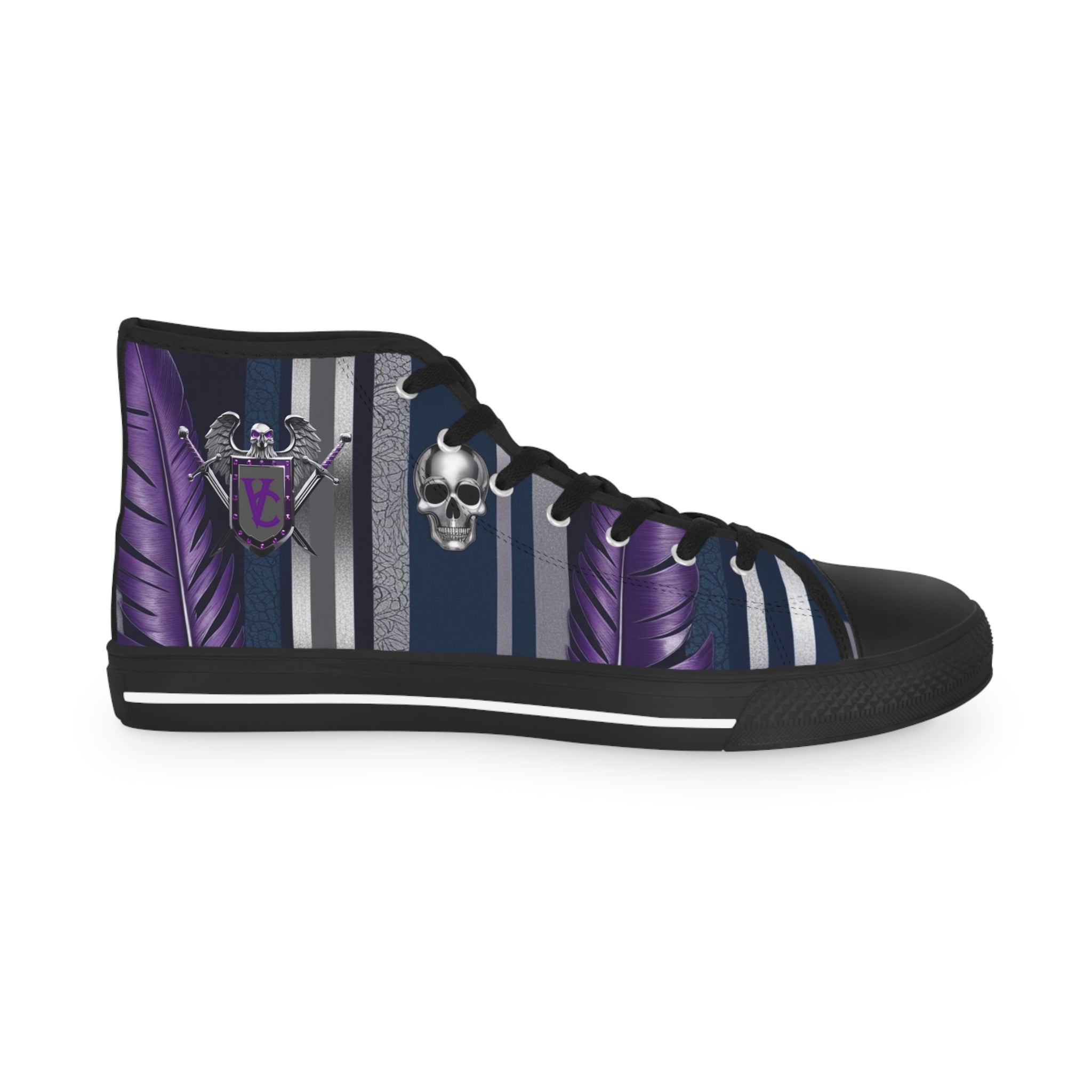 Stylish High Top Sneakers with Unique Abstract Design