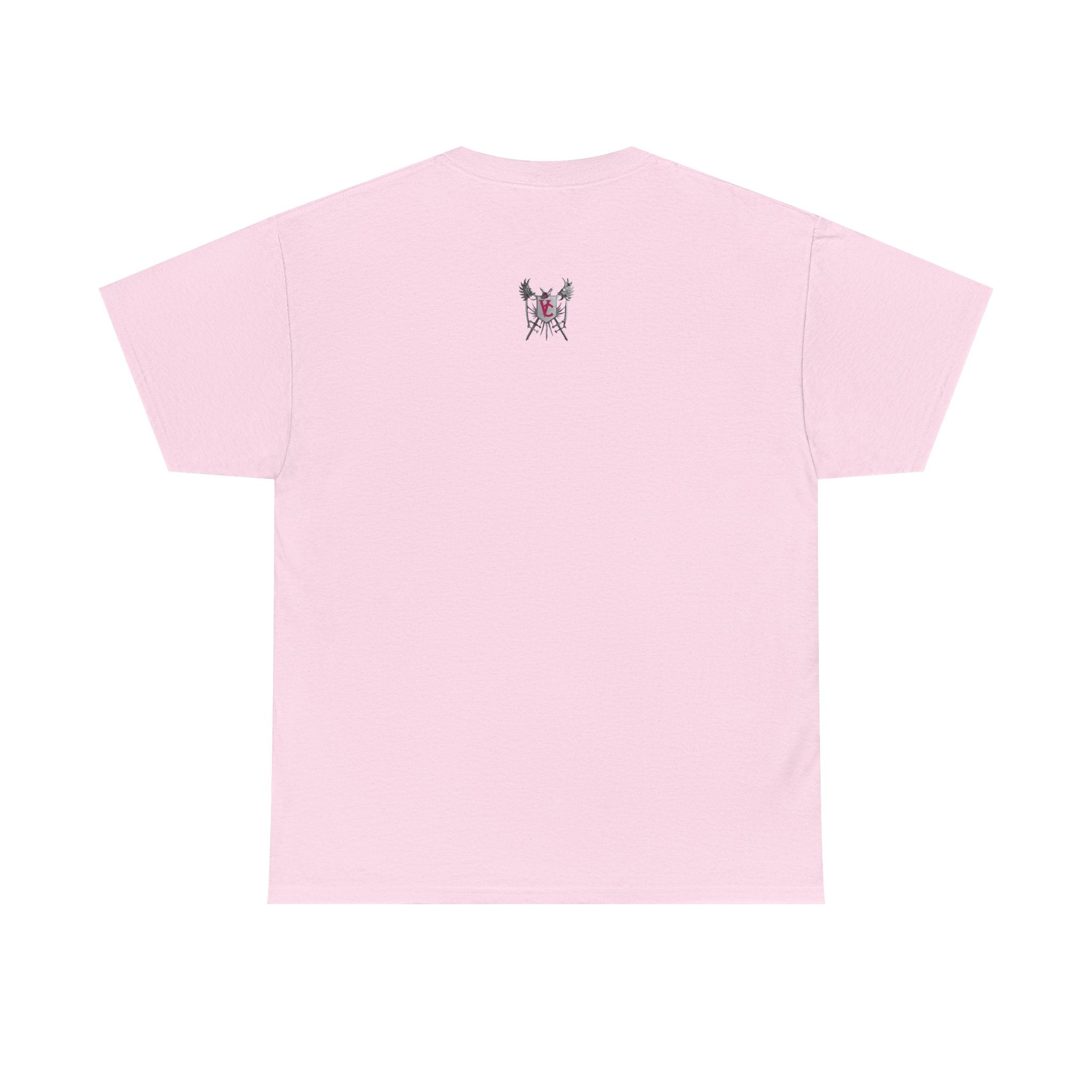 Unisex Heavy Cotton Tee with Shield Design - Bold Streetwear Style