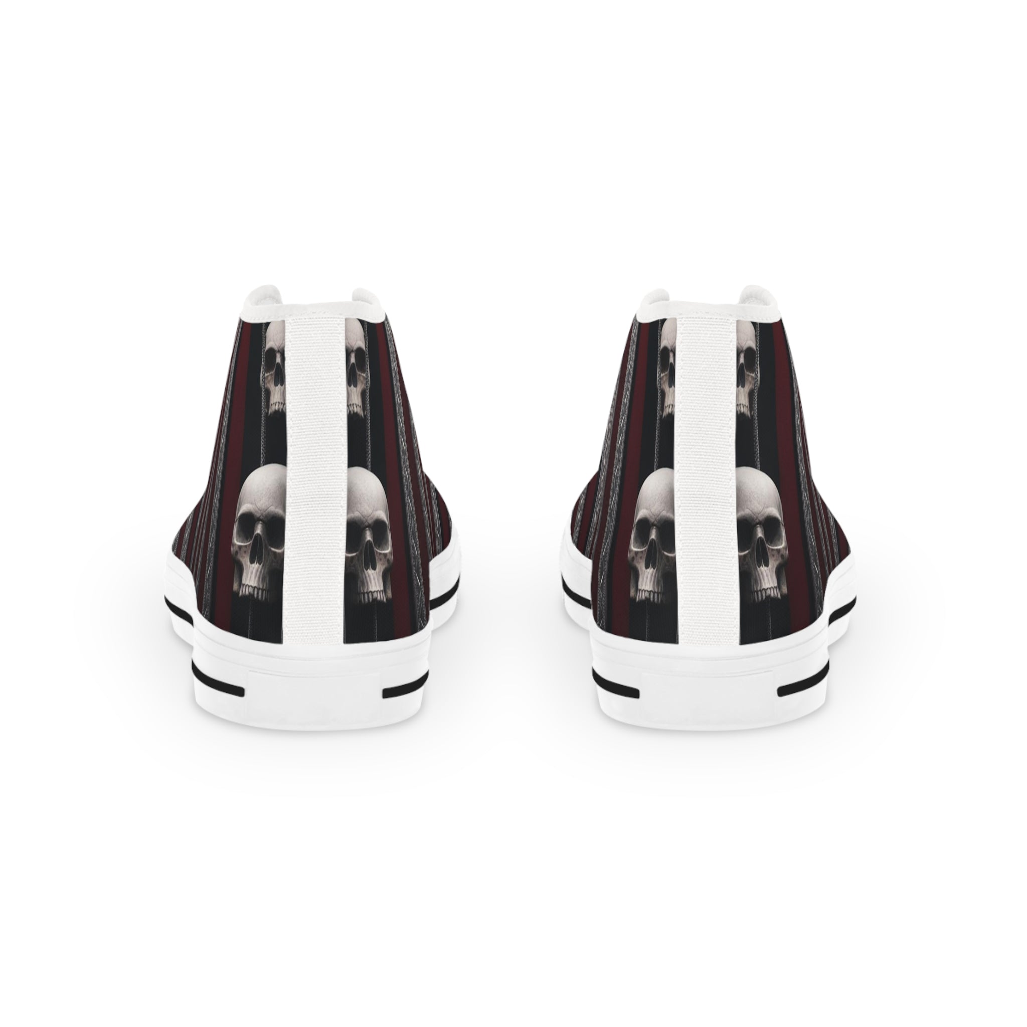 Men's High-Top Sneakers, Vivid Creations Designer Shoes Graphic Skull Design
