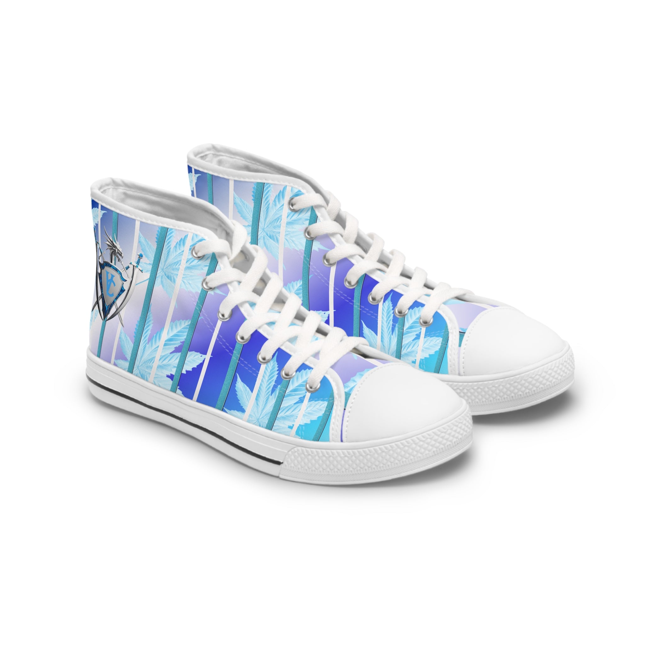 Stylish Women's High Top Sneakers with Feathers Design - Trendy Casual Footwear