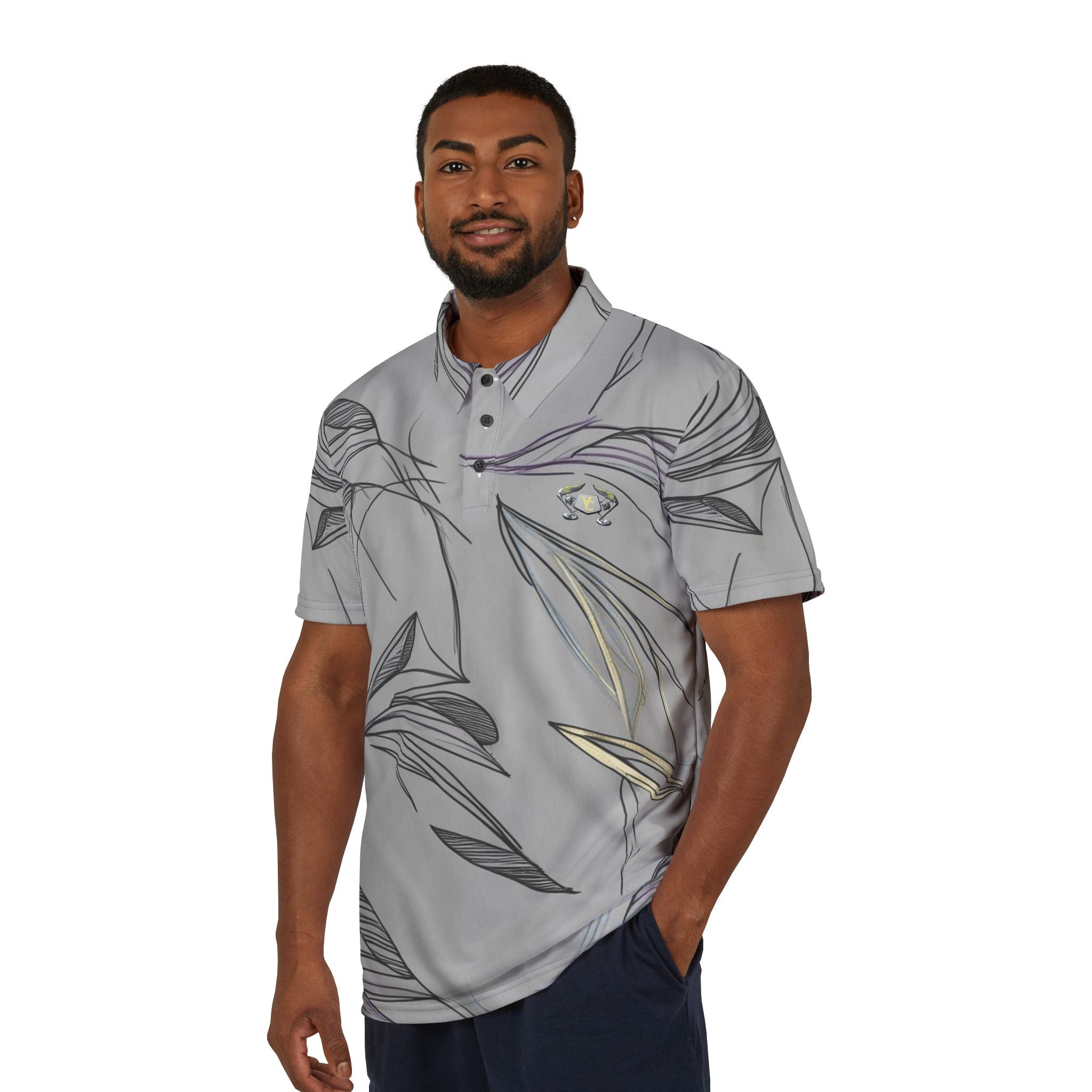 Trendy Floral Unisex Polo Shirt - Perfect for Casual Outings & Summer Gatherings