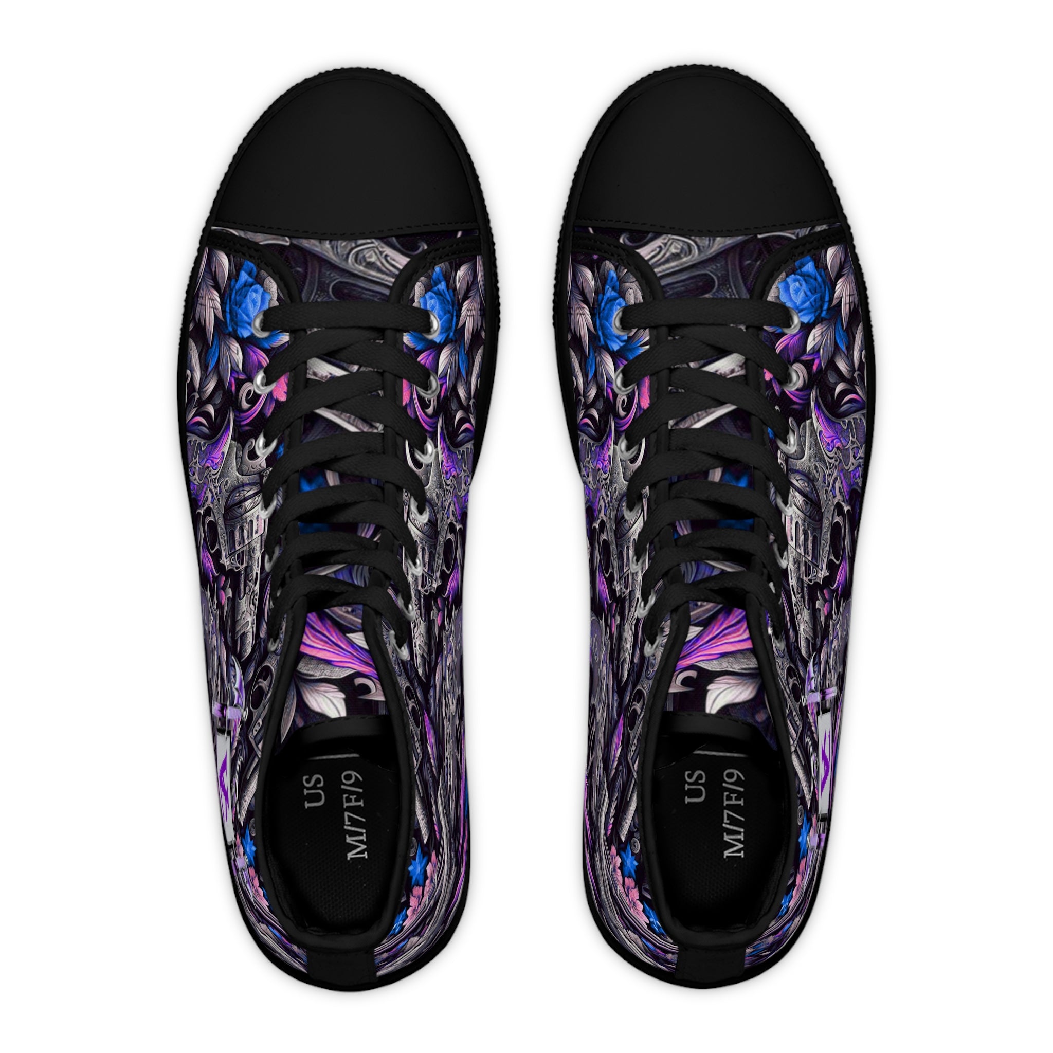 Stylish Women's High Top Sneakers - Vibrant Abstract Design