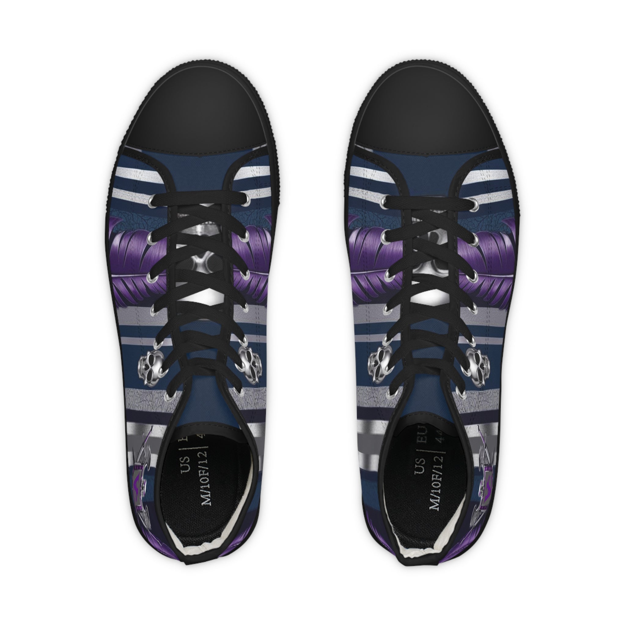 Stylish High Top Sneakers with Unique Abstract Design