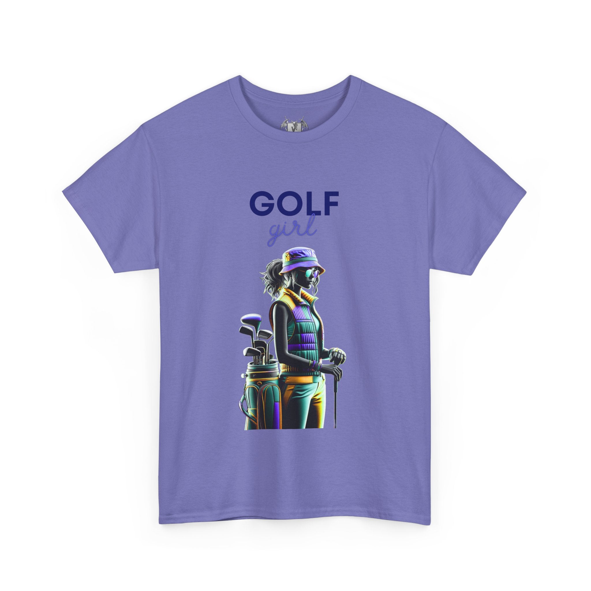 Golf Enthusiast Unisex Heavy Cotton Tee - Vibrant Golfer Design