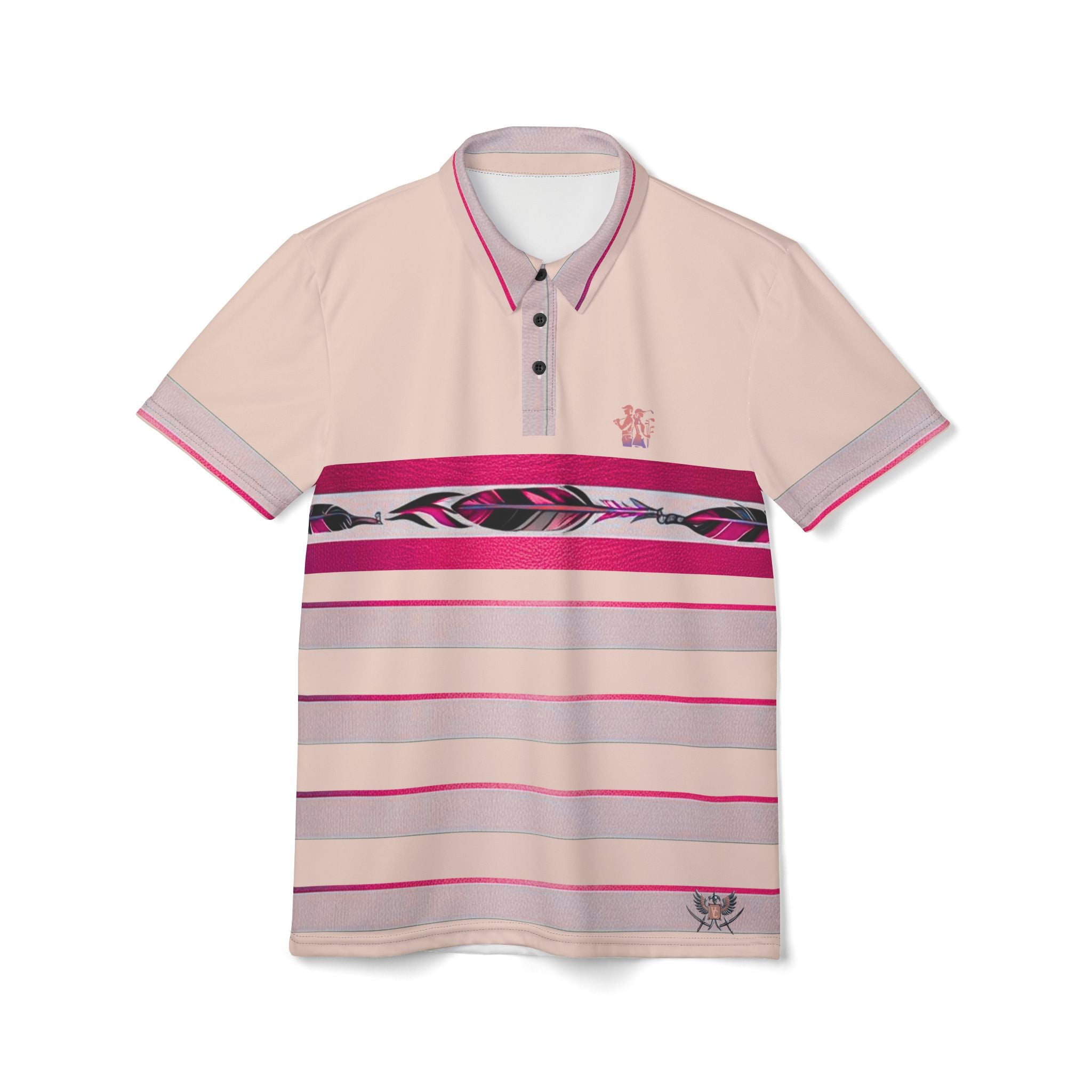 Bohemian Striped Unisex Polo Shirt - Casual Stylish Wear for Everyday Adventures