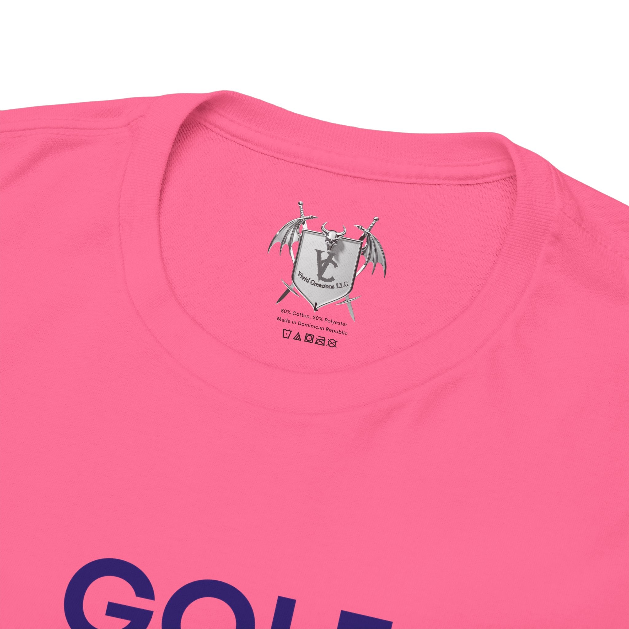 Golf Enthusiast Unisex Heavy Cotton Tee - Vibrant Golfer Design