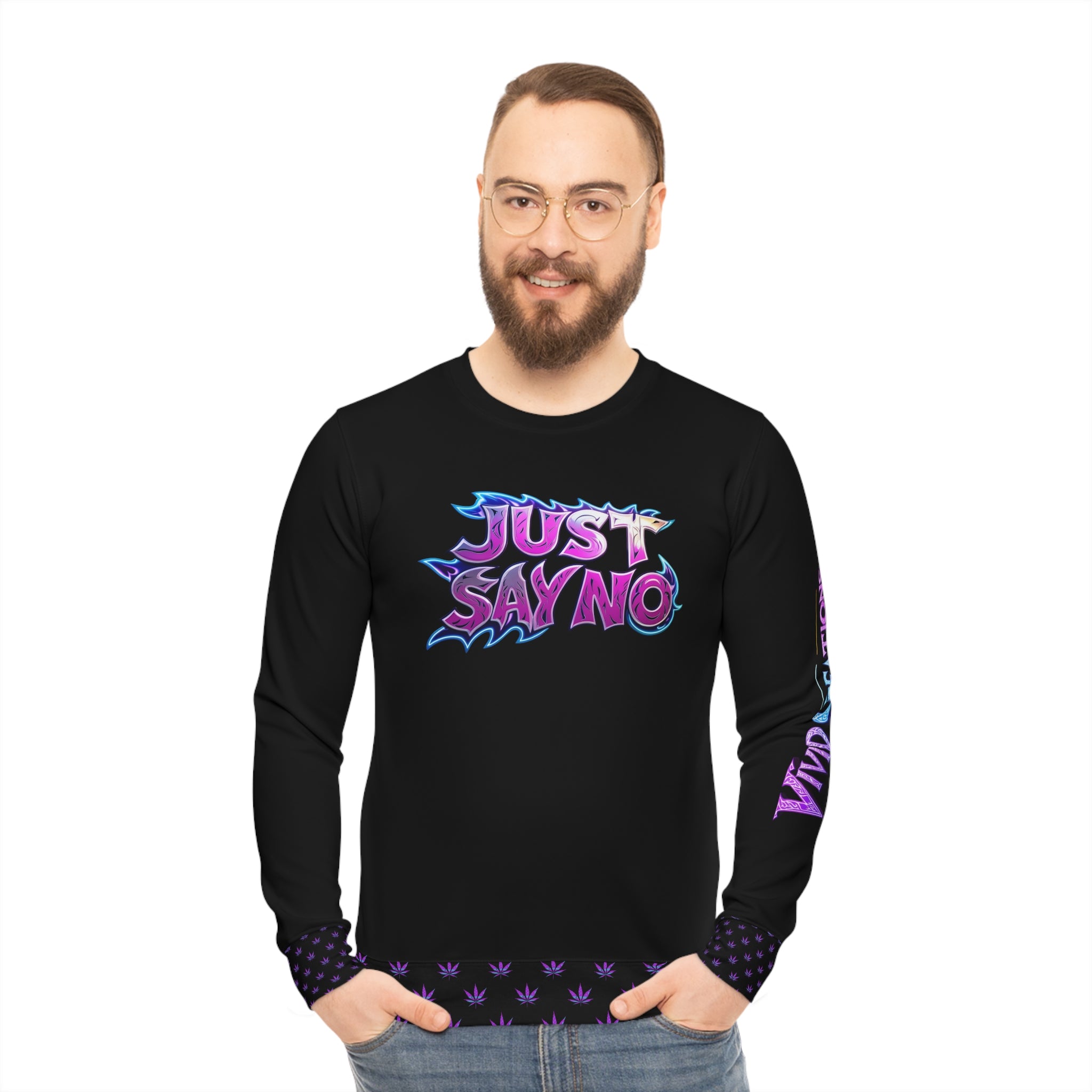 Lightweight Graphic Sweatshirt, Just Say No Sweatshirt
