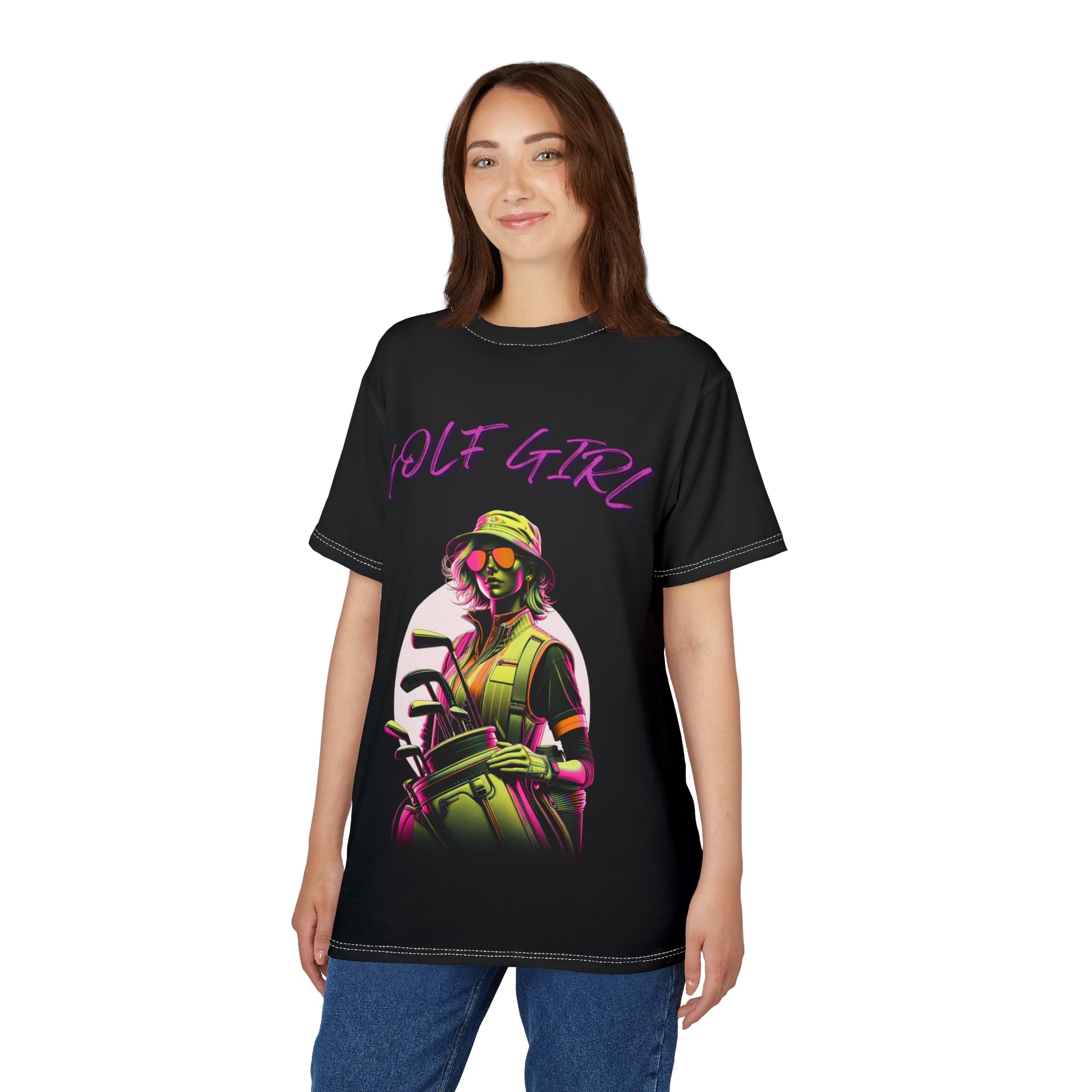 Golf Girl Unisex Cut & Sew Tee - Vibrant Graphic Tee for Golf Enthusiasts