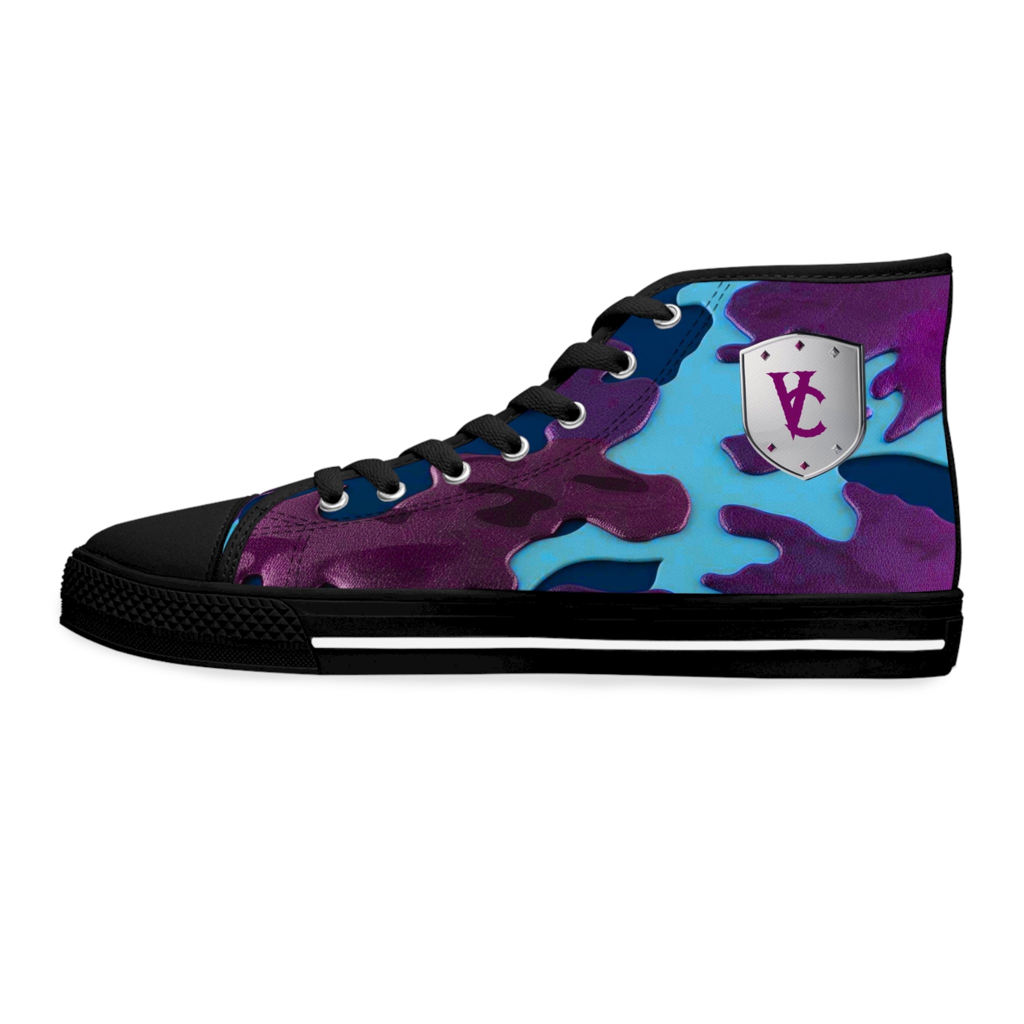 Stylish Camo High Top Sneakers for Women - Trendy Streetwear Footwear