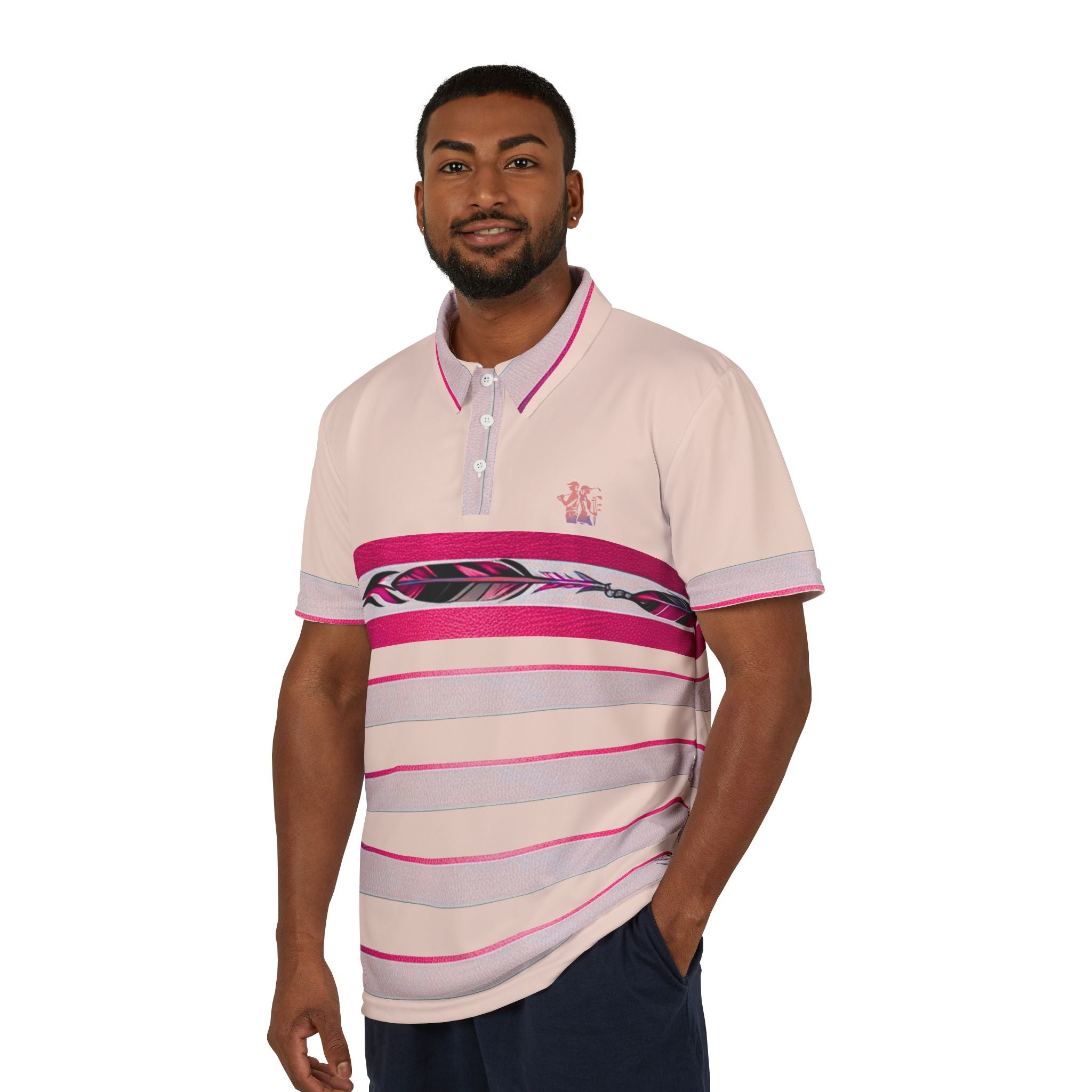 Bohemian Striped Unisex Polo Shirt - Casual Stylish Wear for Everyday Adventures