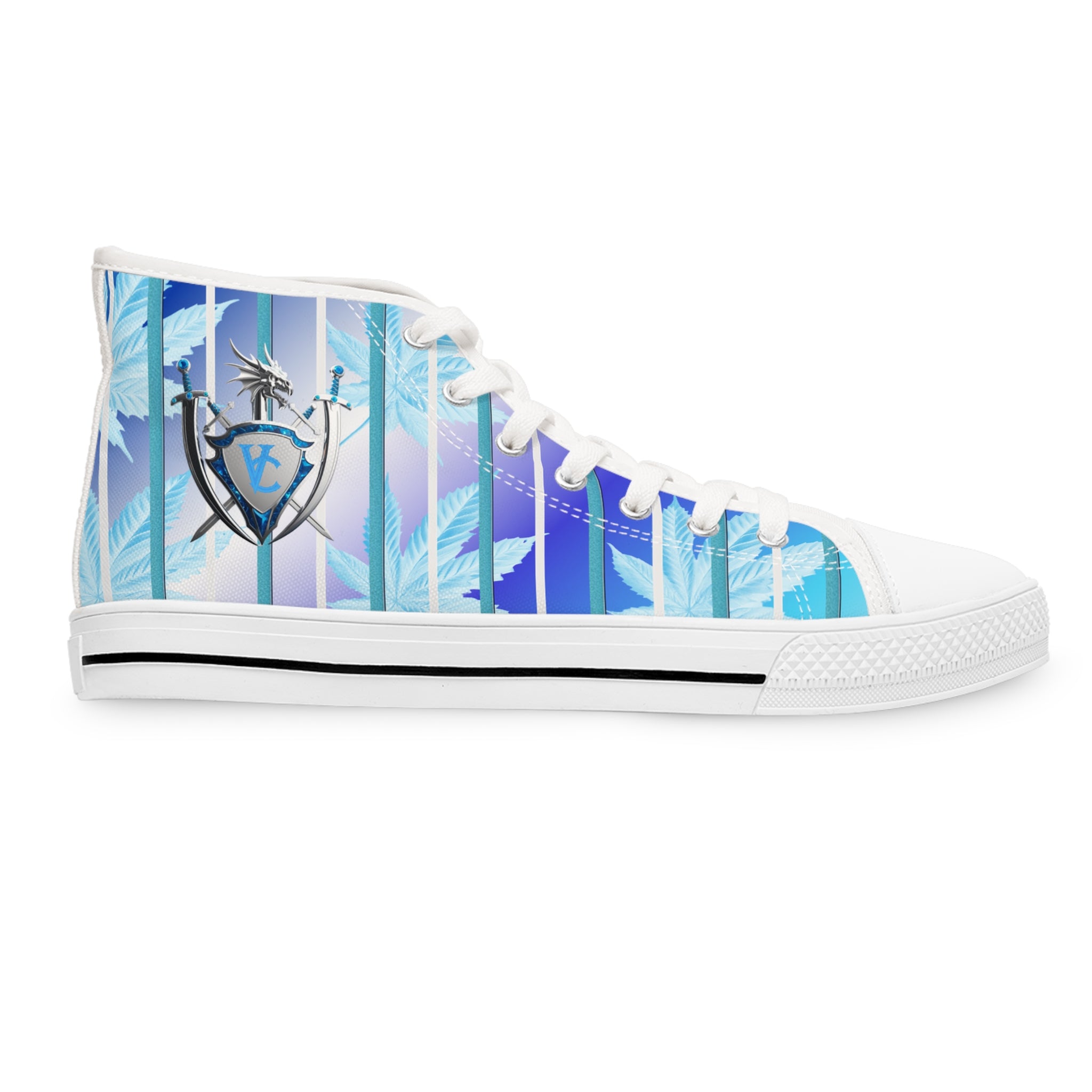 Stylish Women's High Top Sneakers with Feathers Design - Trendy Casual Footwear