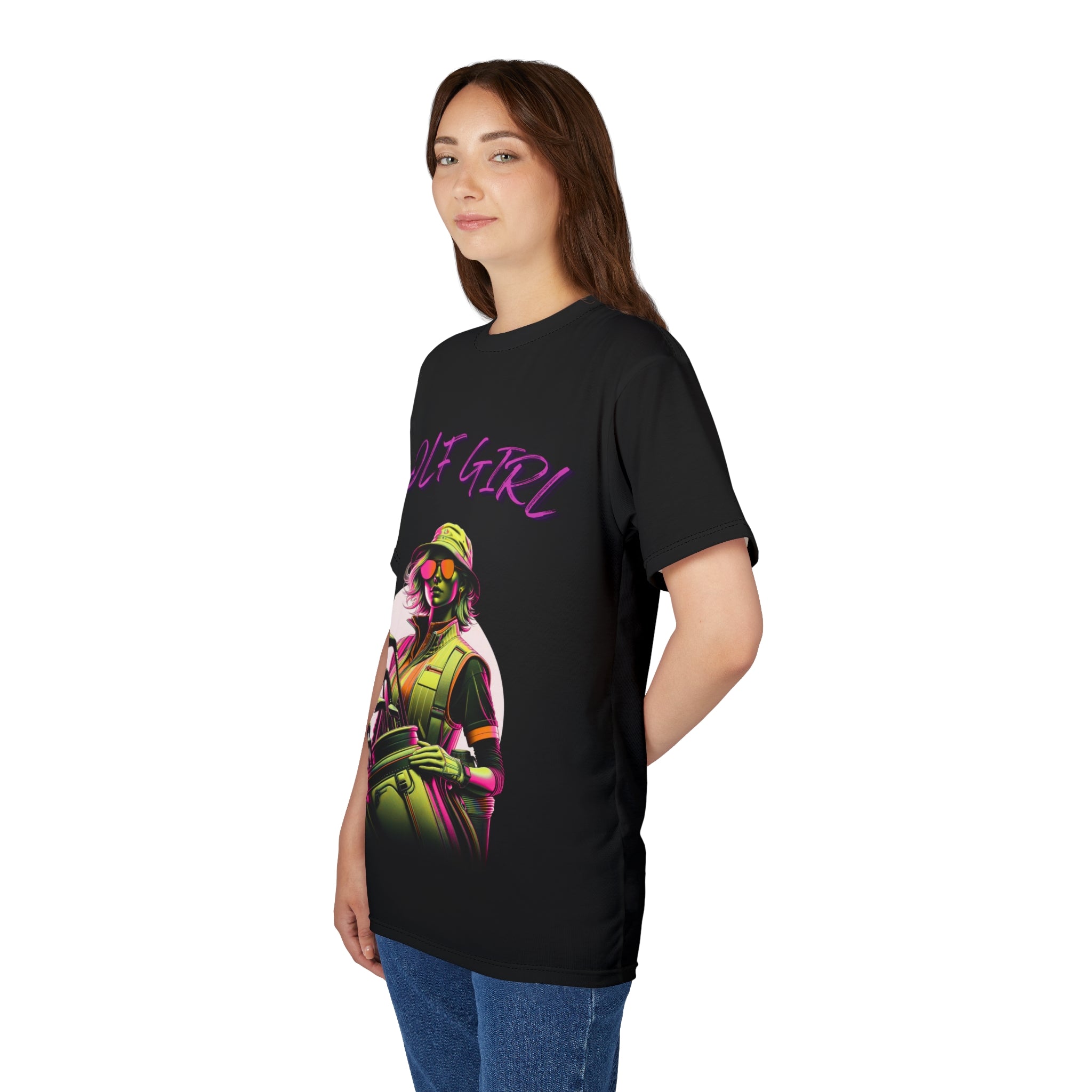 Golf Girl Unisex Cut & Sew Tee - Vibrant Graphic Tee for Golf Enthusiasts