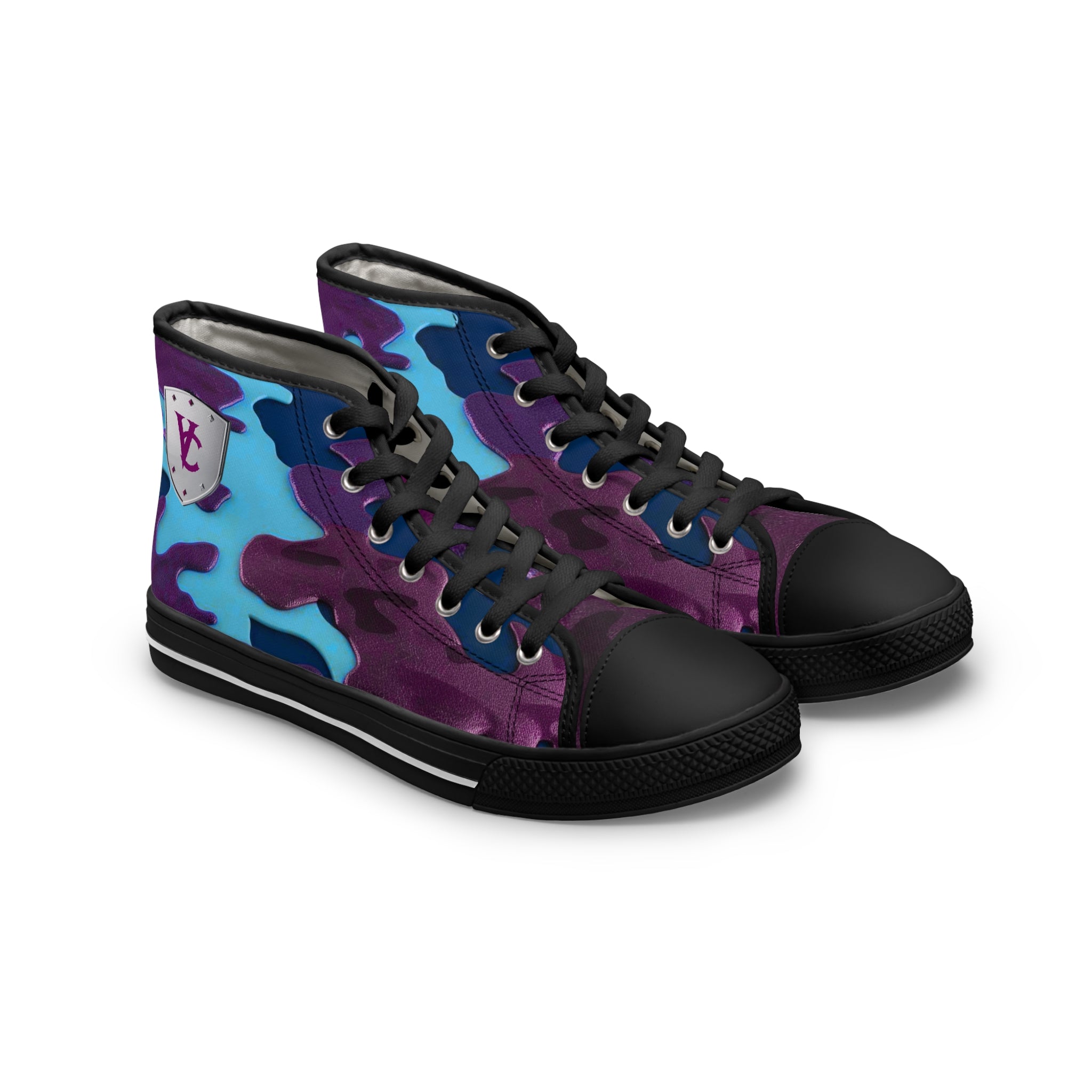 Stylish Camo High Top Sneakers for Women - Trendy Streetwear Footwear