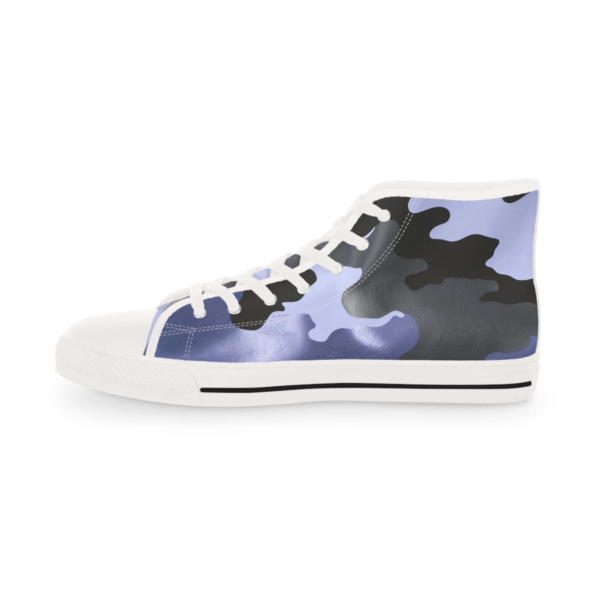 Men's High Top Sneakers - Cool Camo Design - Trendy Casual Footwear for Everyday Wear