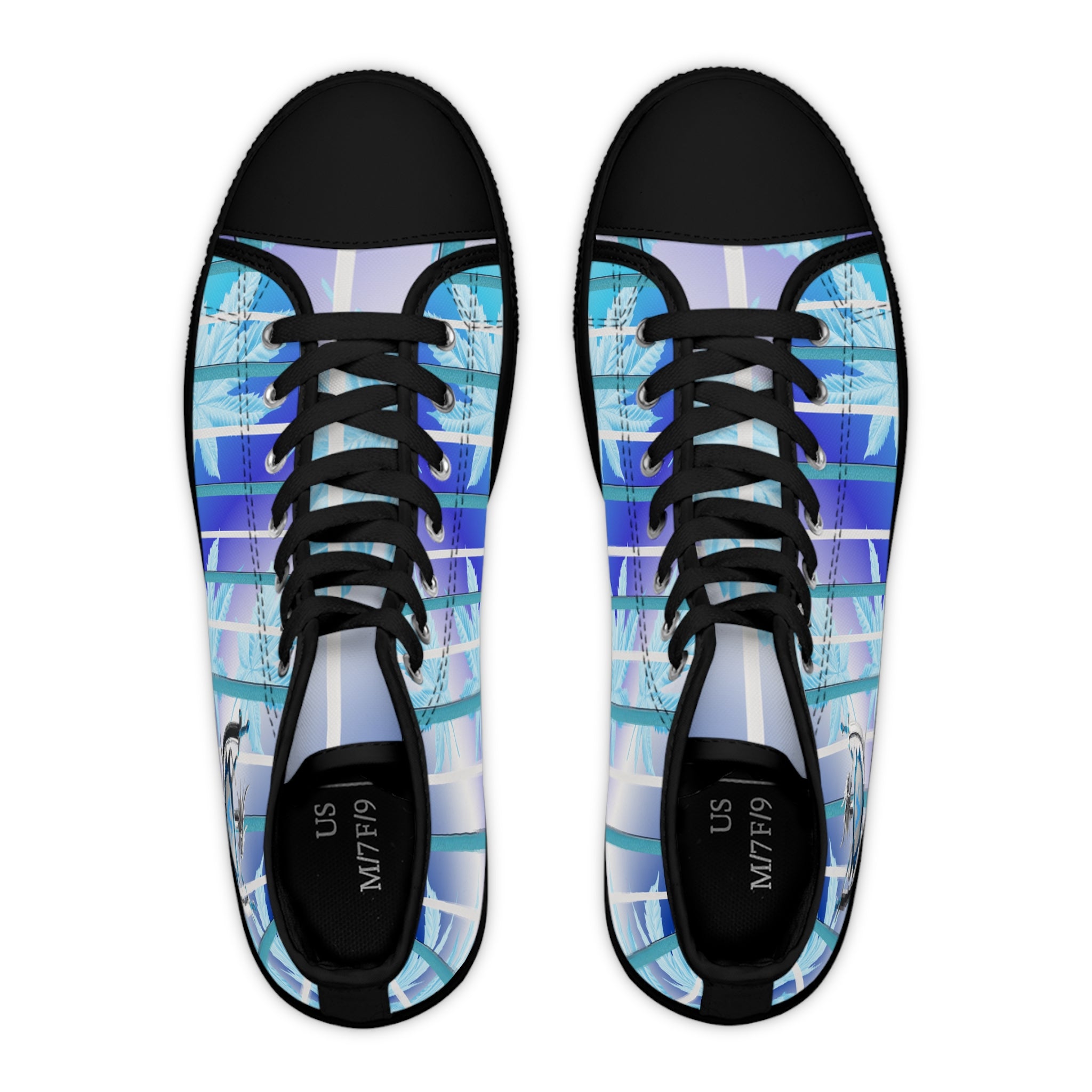 Stylish Women's High Top Sneakers with Feathers Design - Trendy Casual Footwear