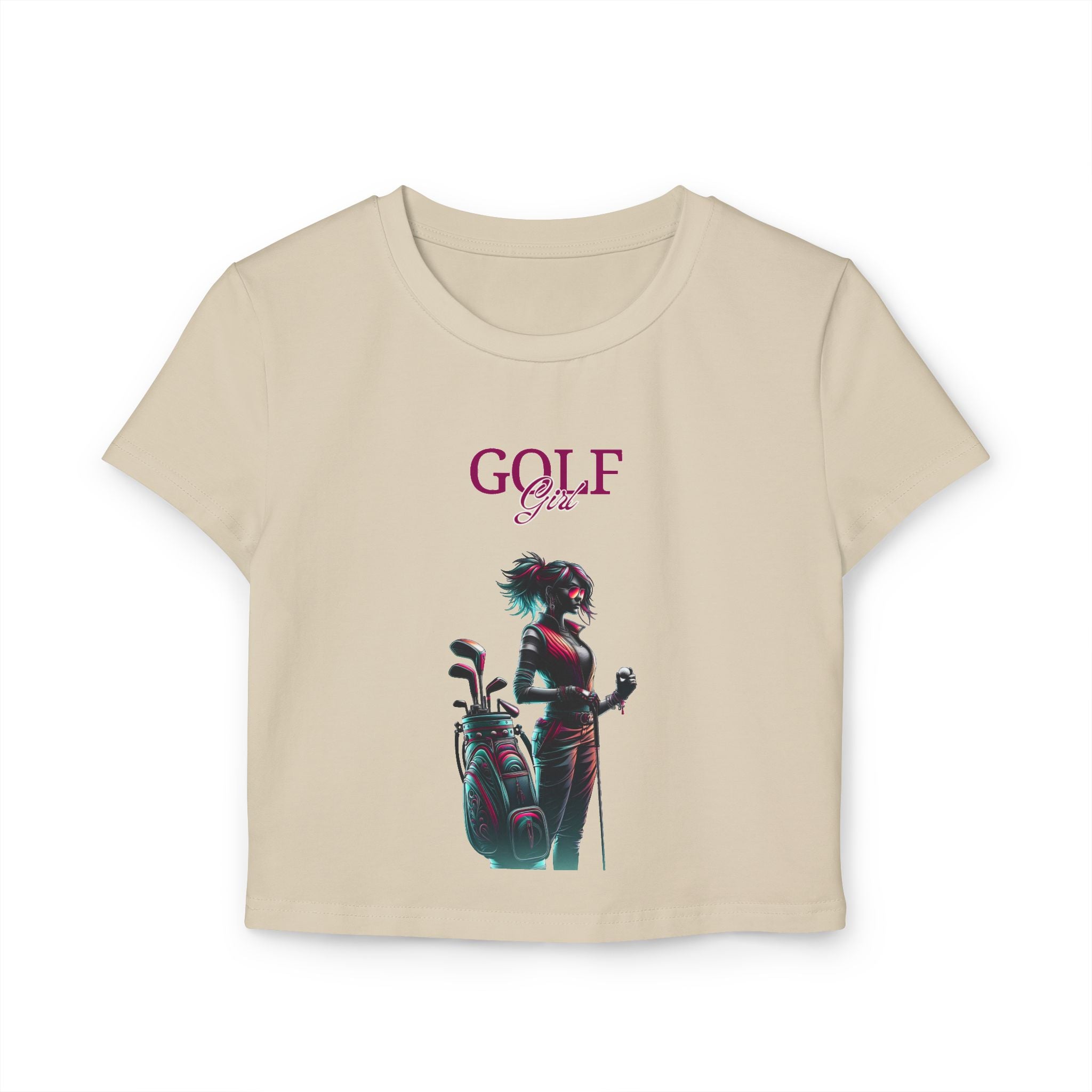 Golf Girl Women's Baby Tee - Stylish Golf-Themed Graphic T-Shirt
