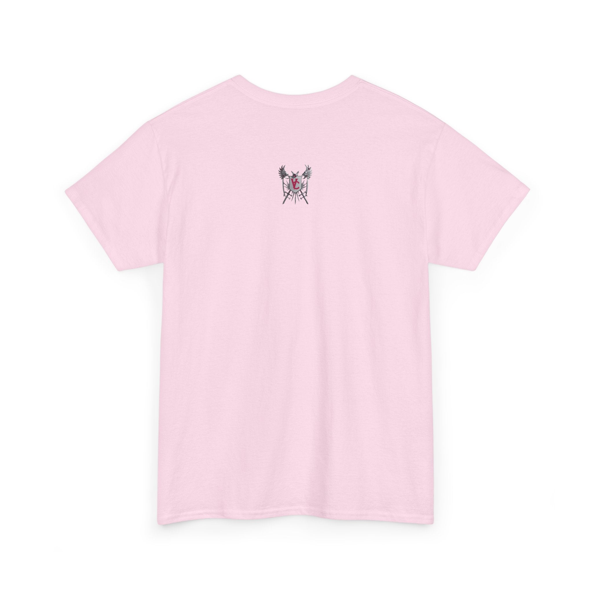 Unisex Heavy Cotton Tee with Shield Design - Bold Streetwear Style