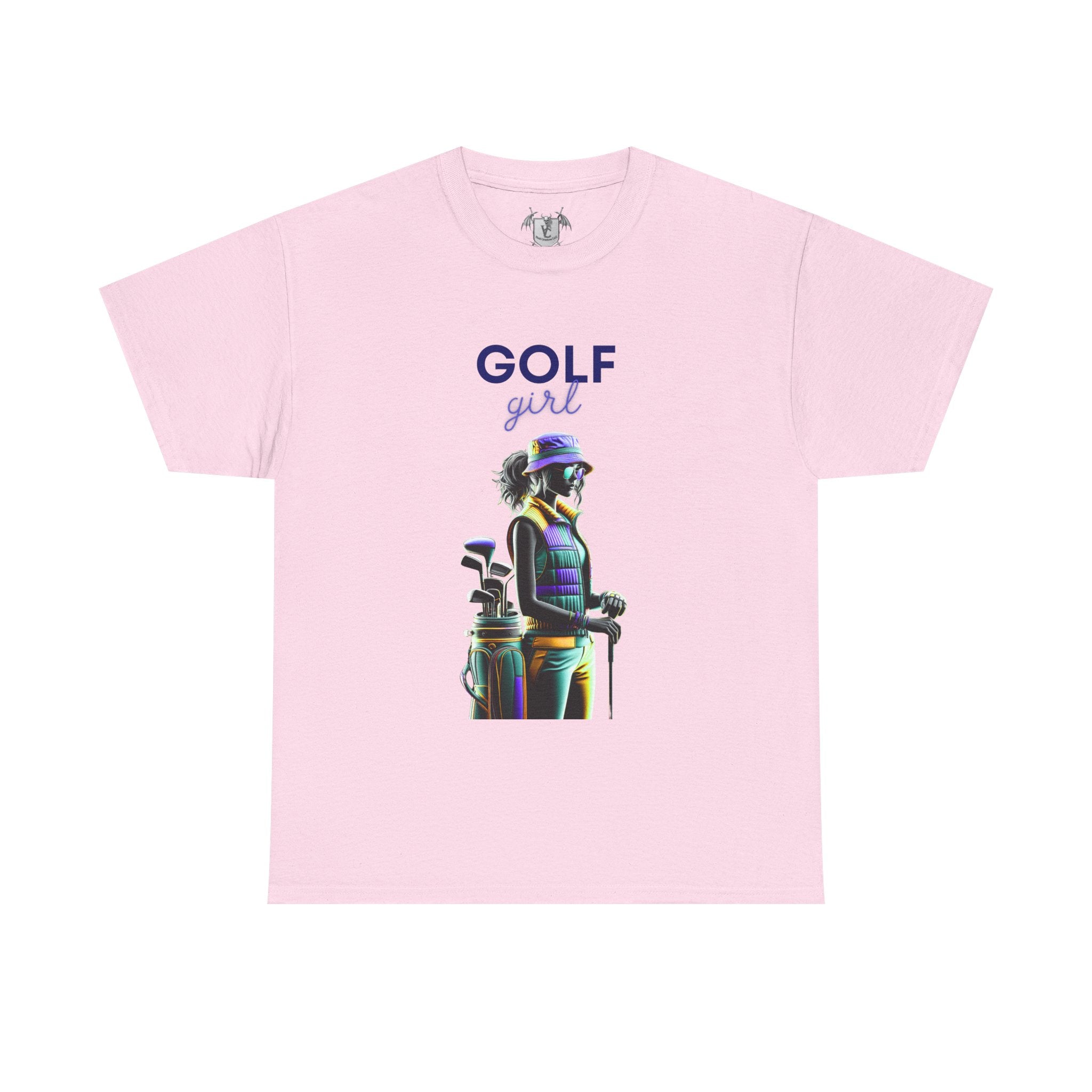 Golf Enthusiast Unisex Heavy Cotton Tee - Vibrant Golfer Design