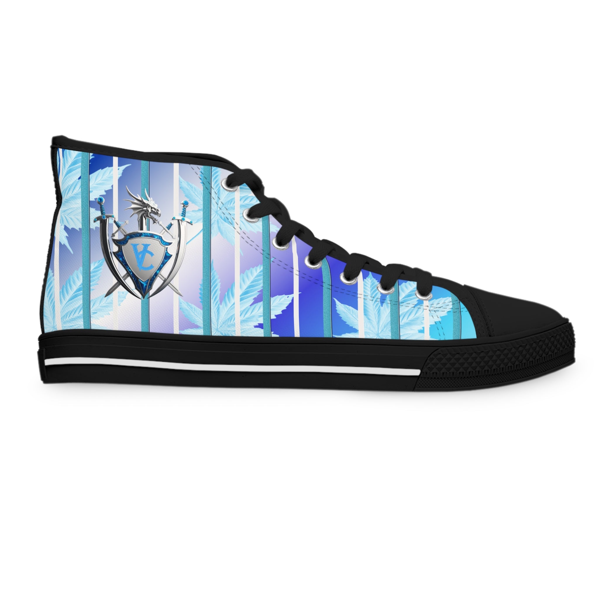 Stylish Women's High Top Sneakers with Feathers Design - Trendy Casual Footwear