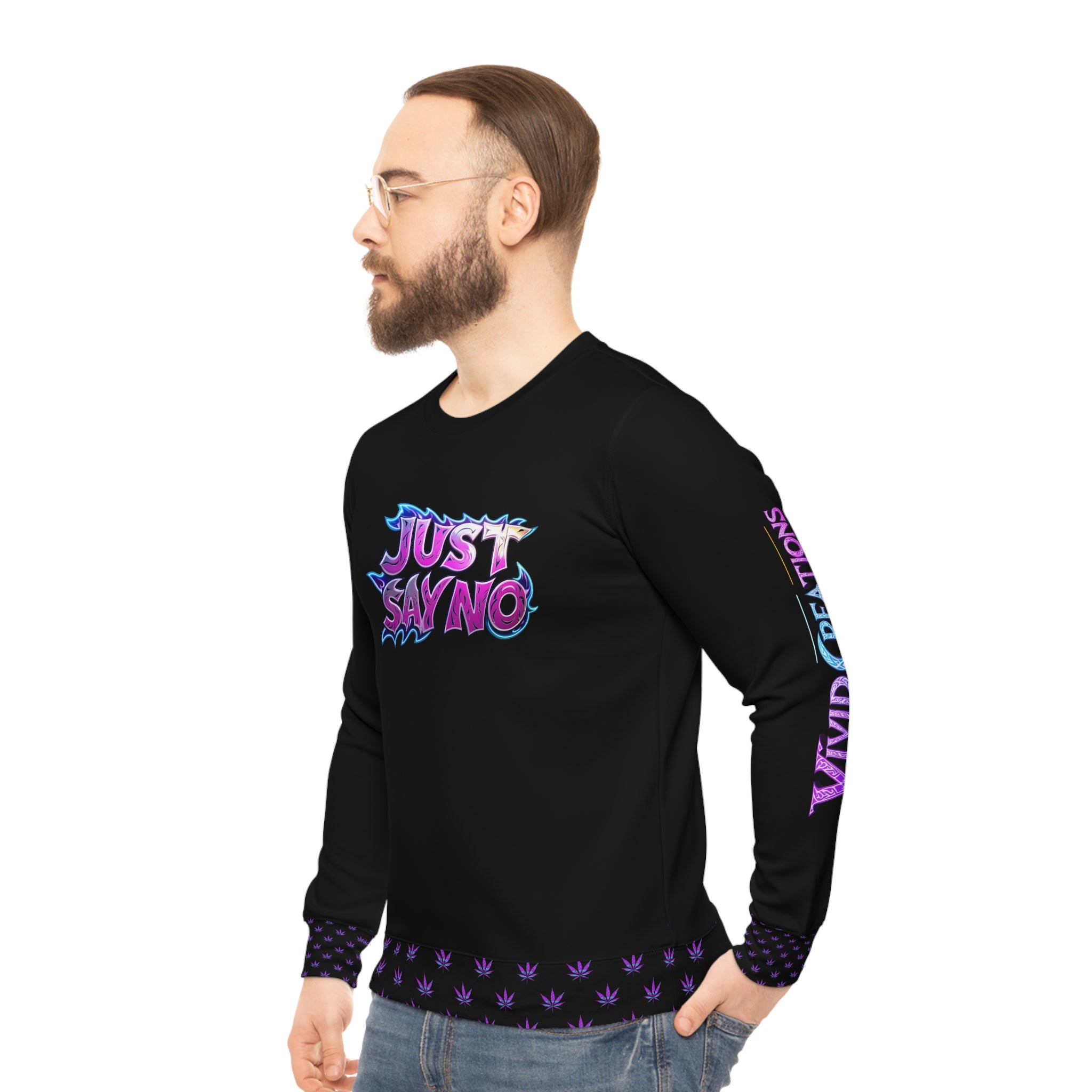 Lightweight Graphic Sweatshirt, Just Say No Sweatshirt