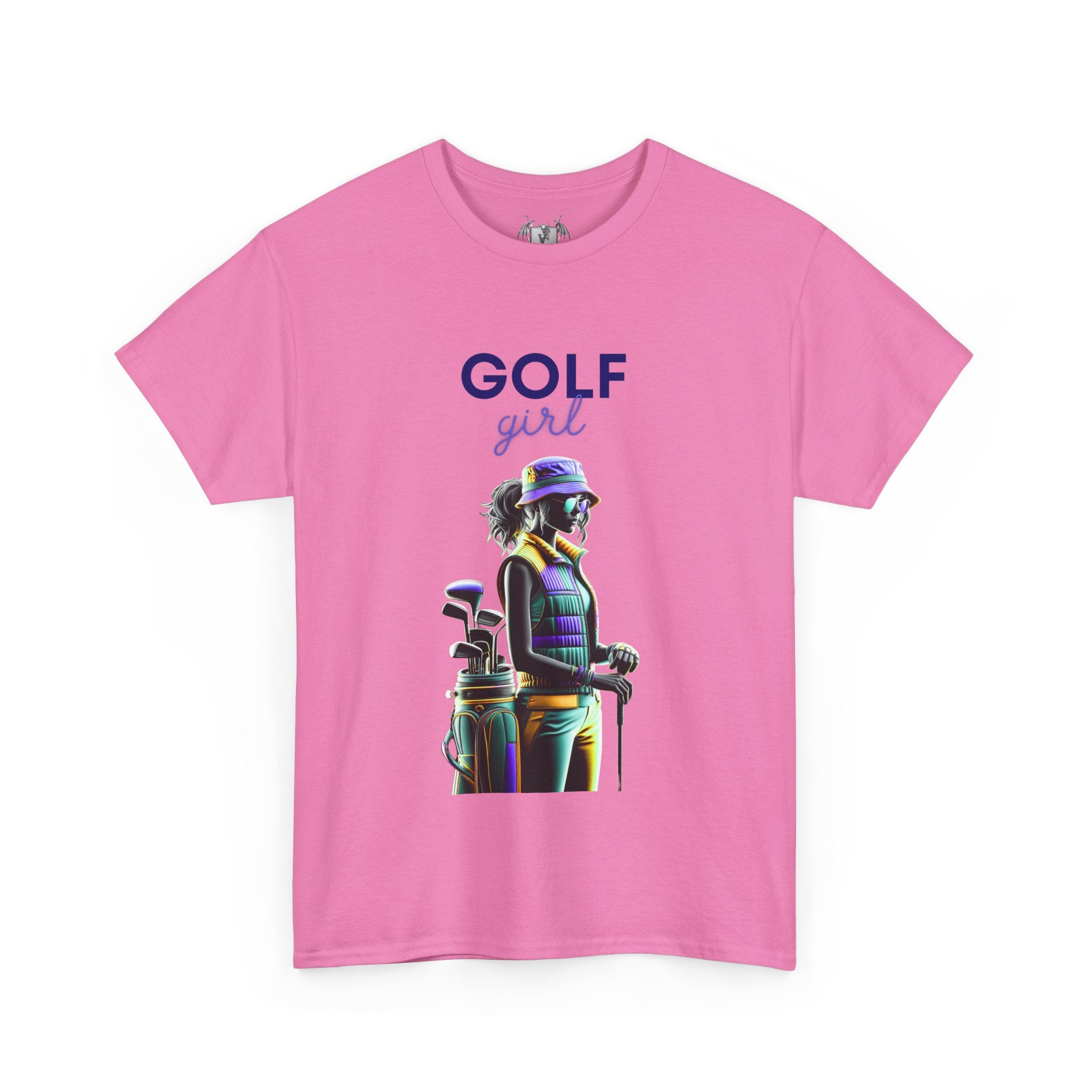 Golf Enthusiast Unisex Heavy Cotton Tee - Vibrant Golfer Design