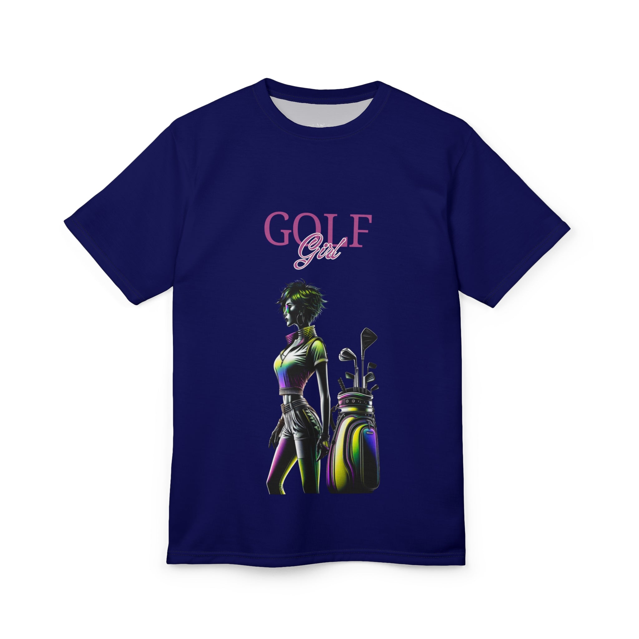 Golf Girl Unisex Cut & Sew Tee - Vibrant Graphic Design for Golf Enthusiasts