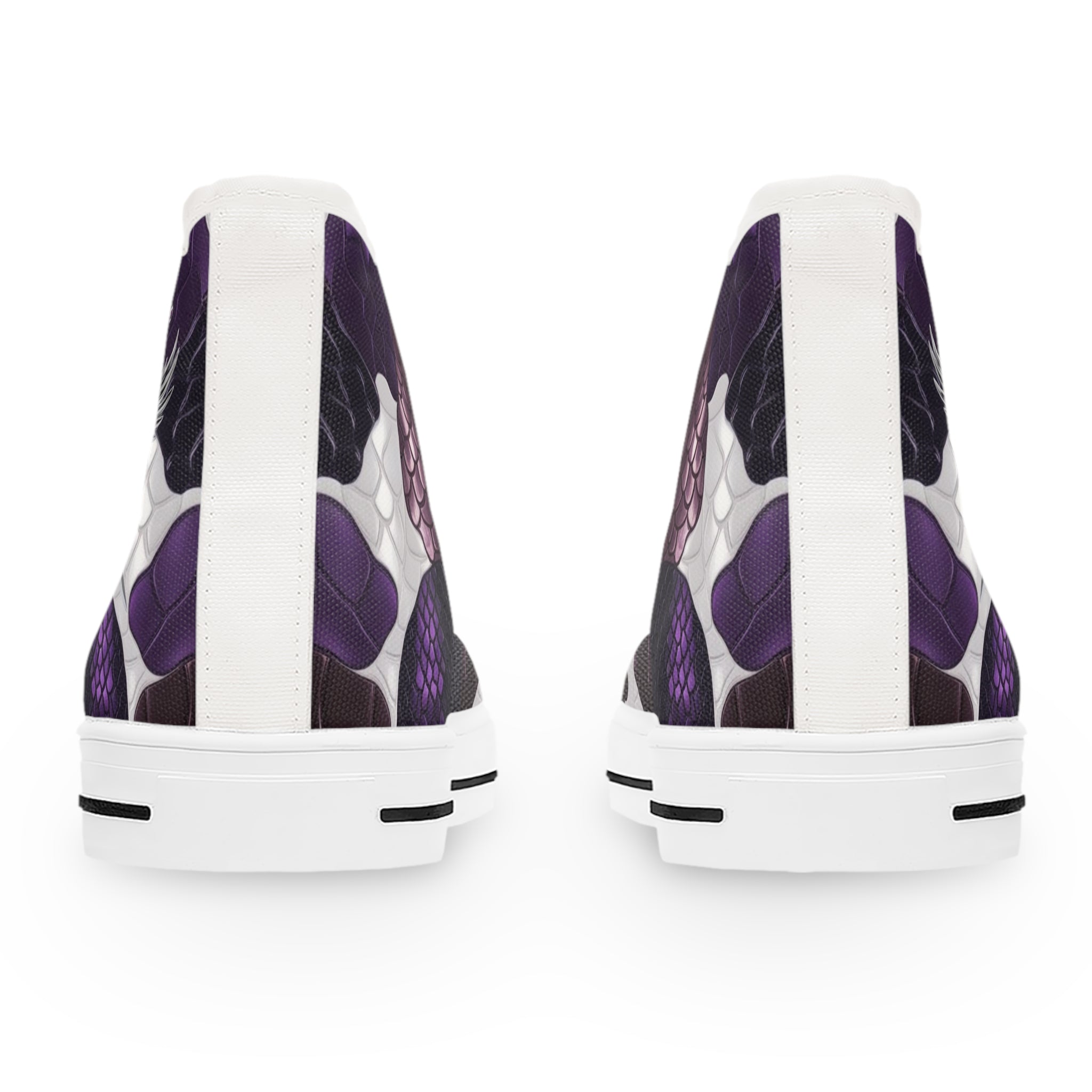 Women’s High Top Sneakers - Stylish Purple Dragon Design