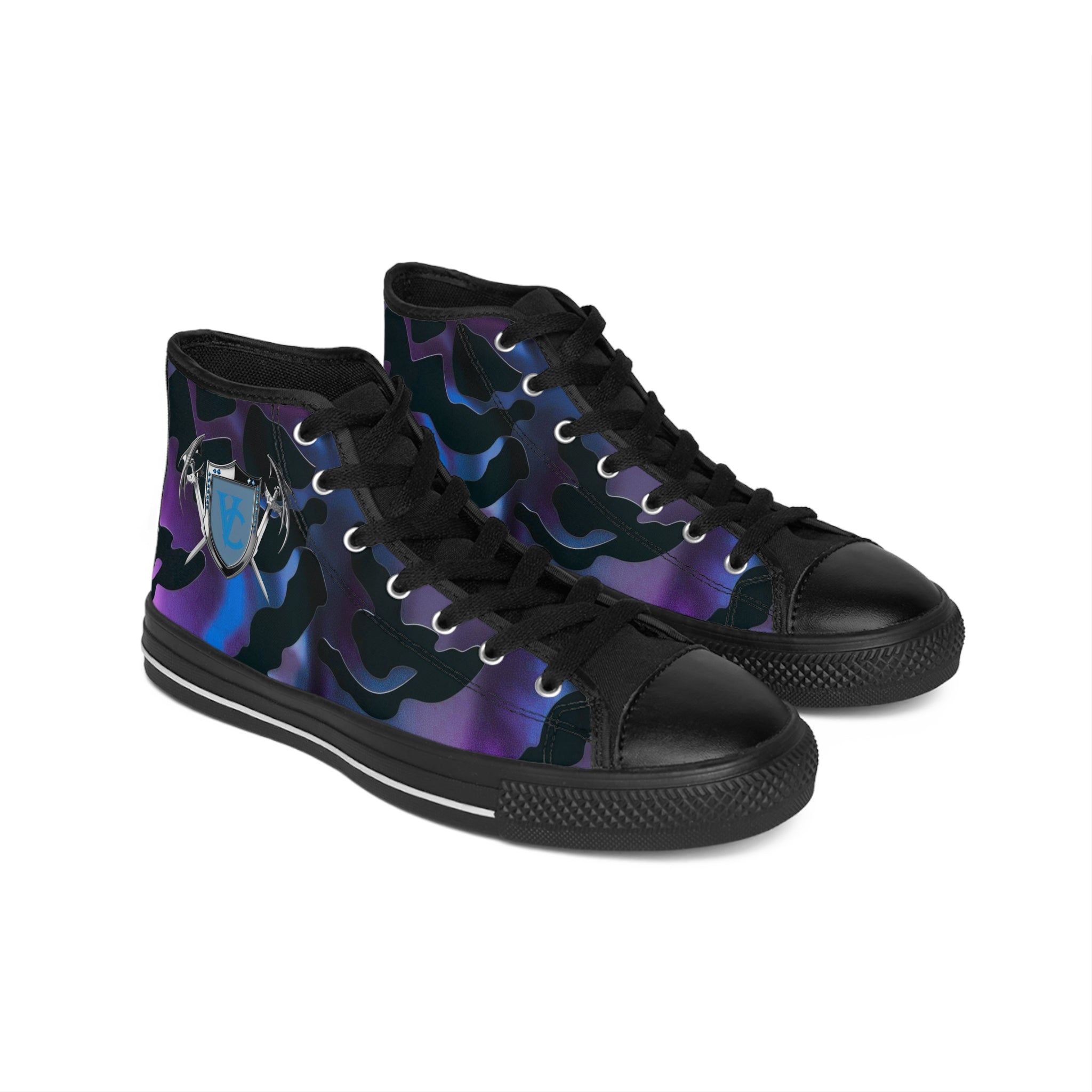 Men's Classic Sneakers - Bold Camo Design for Trendsetters