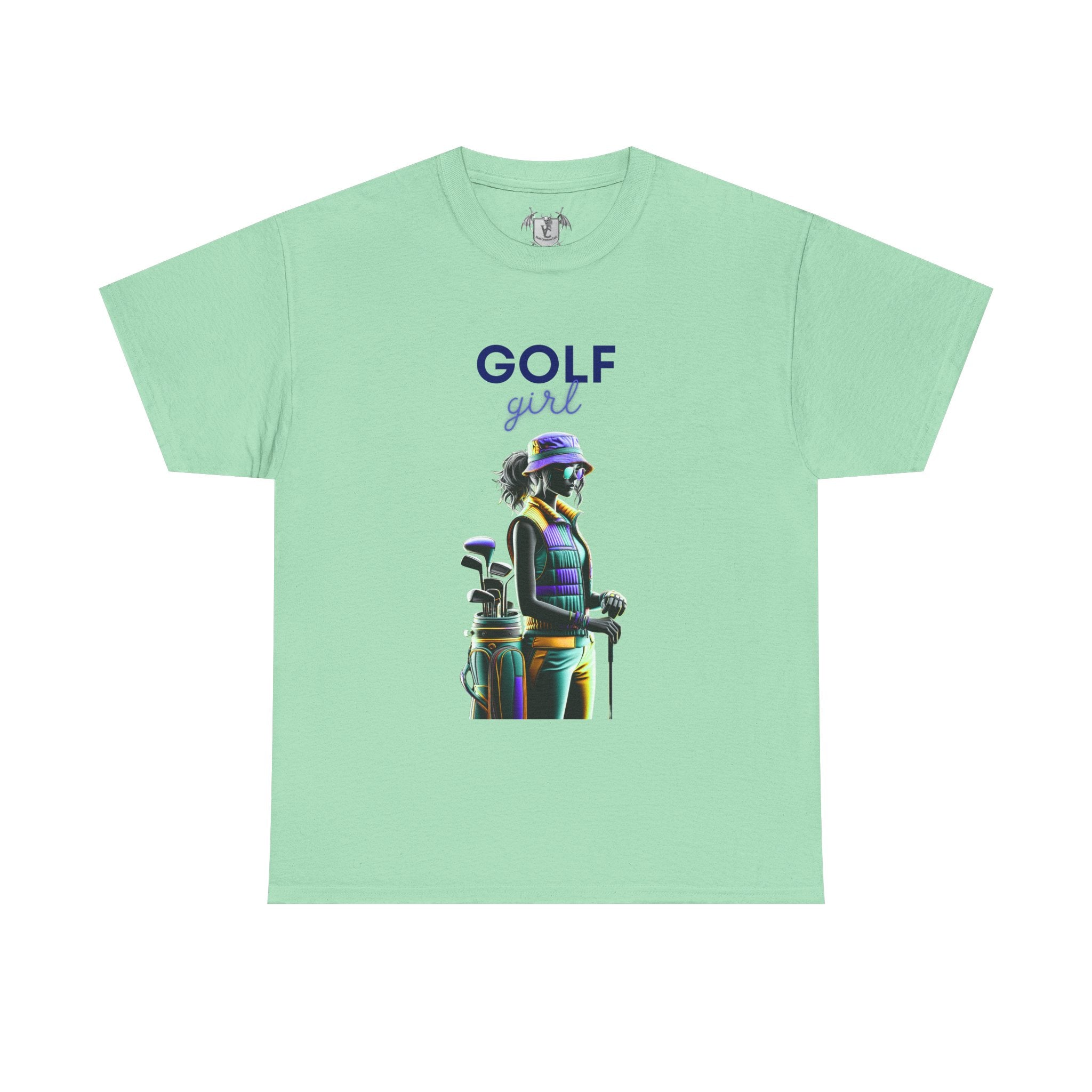 Golf Enthusiast Unisex Heavy Cotton Tee - Vibrant Golfer Design