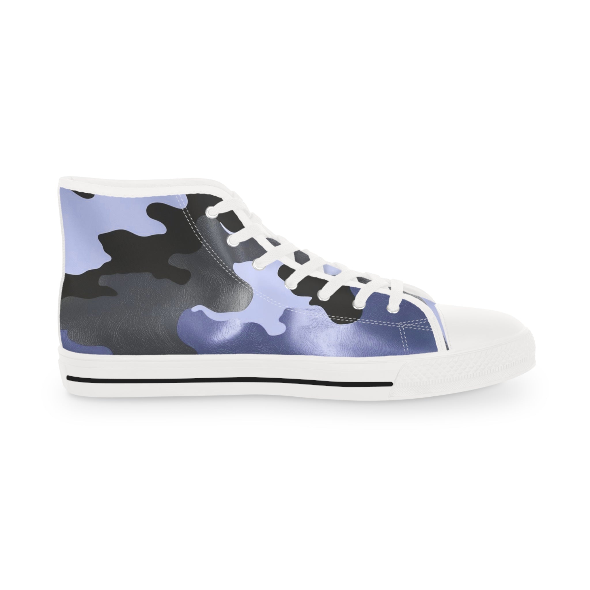Men's High Top Sneakers - Cool Camo Design - Trendy Casual Footwear for Everyday Wear