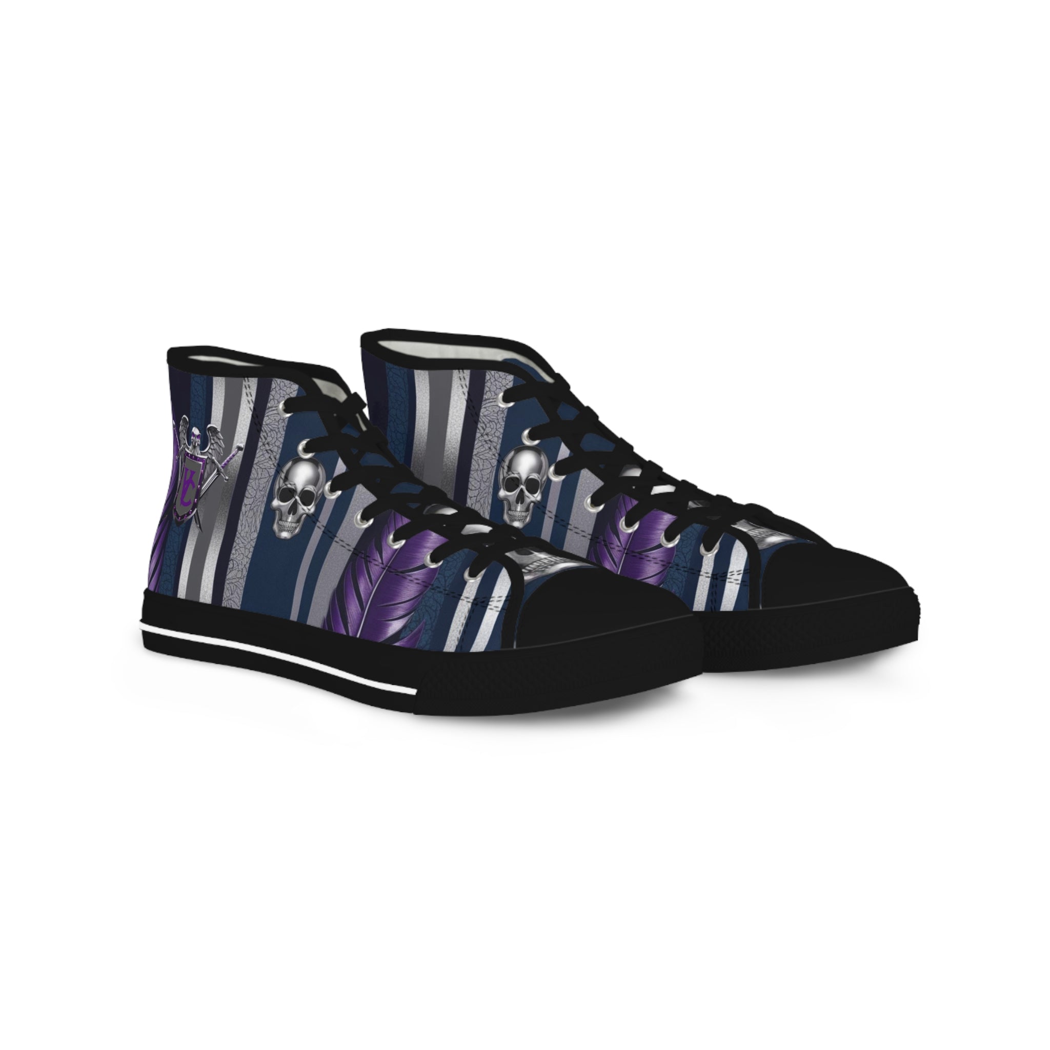Stylish High Top Sneakers with Unique Abstract Design