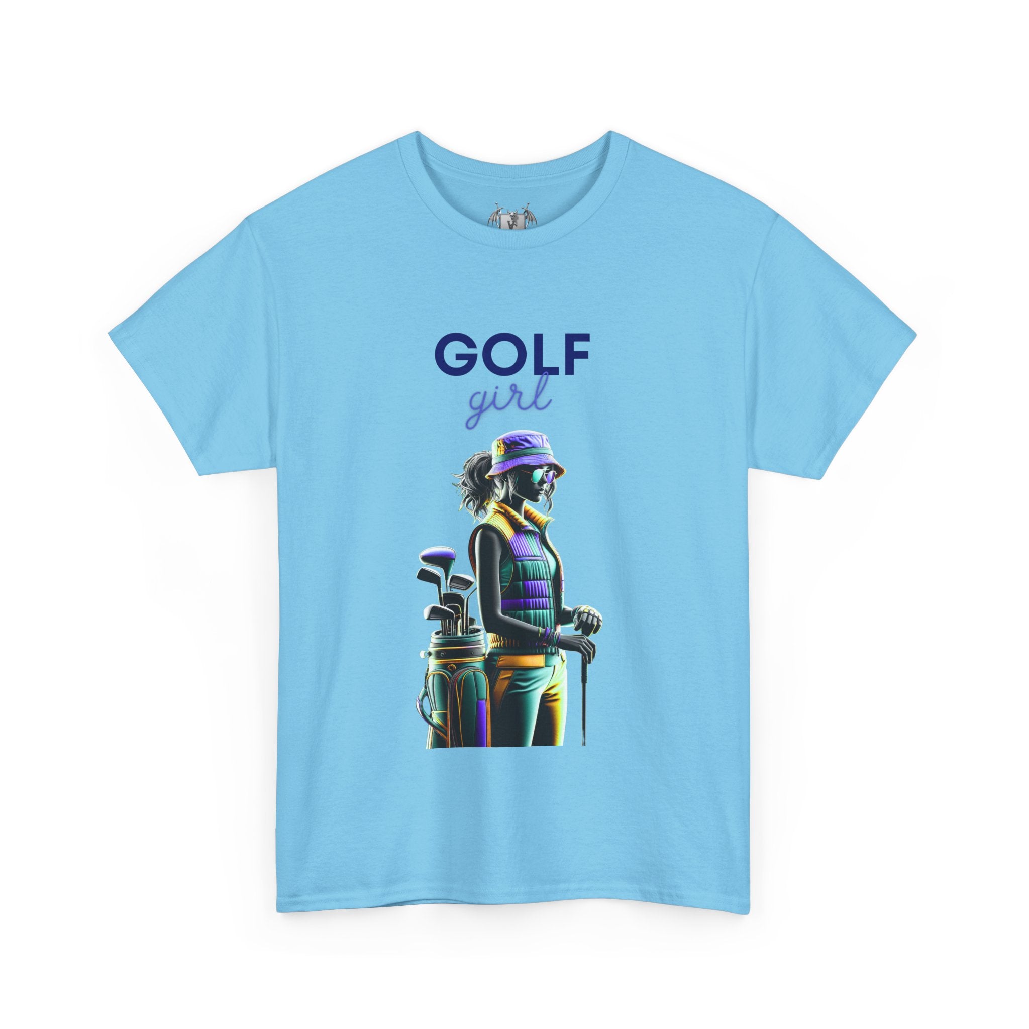 Golf Enthusiast Unisex Heavy Cotton Tee - Vibrant Golfer Design