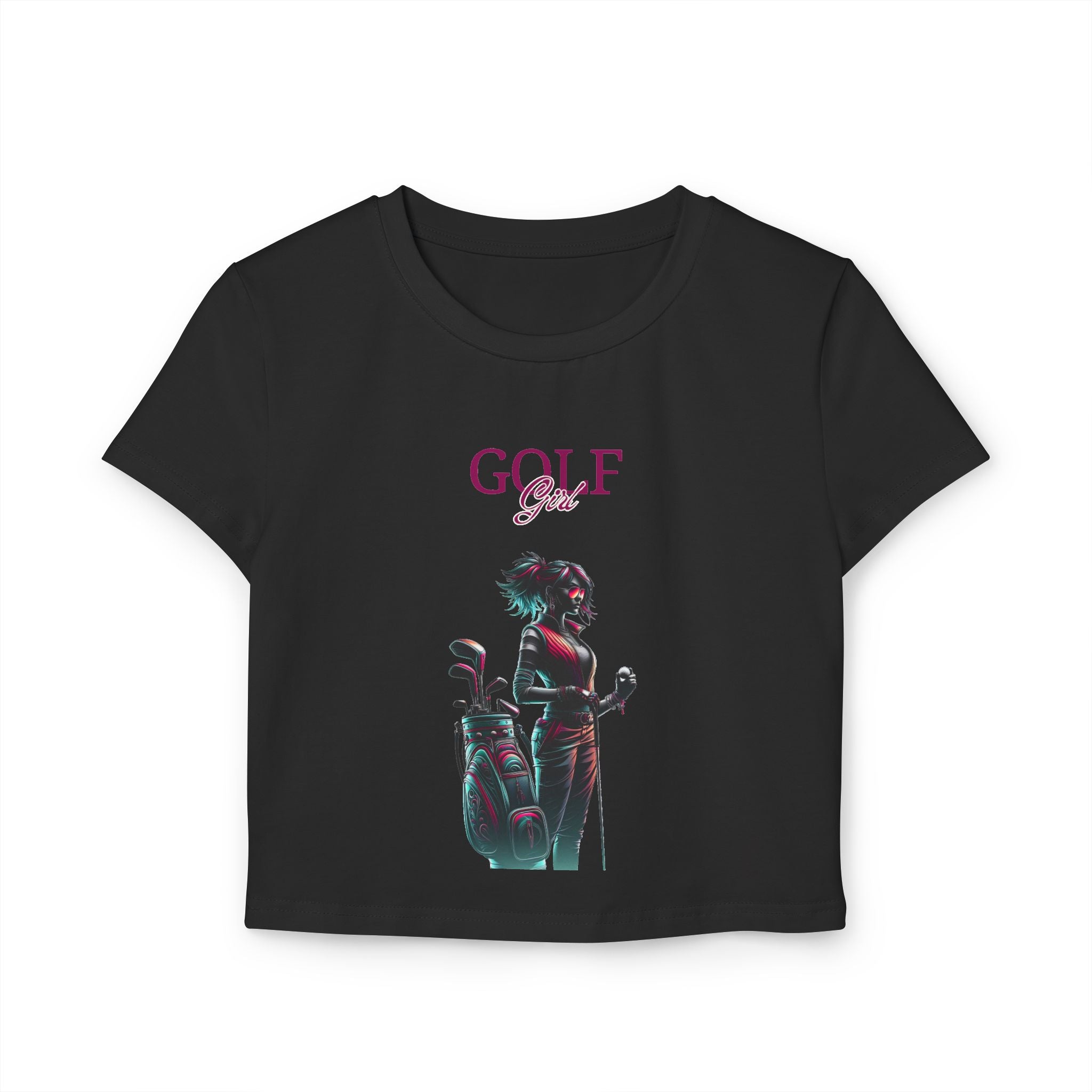 Golf Girl Women's Baby Tee - Stylish Golf-Themed Graphic T-Shirt