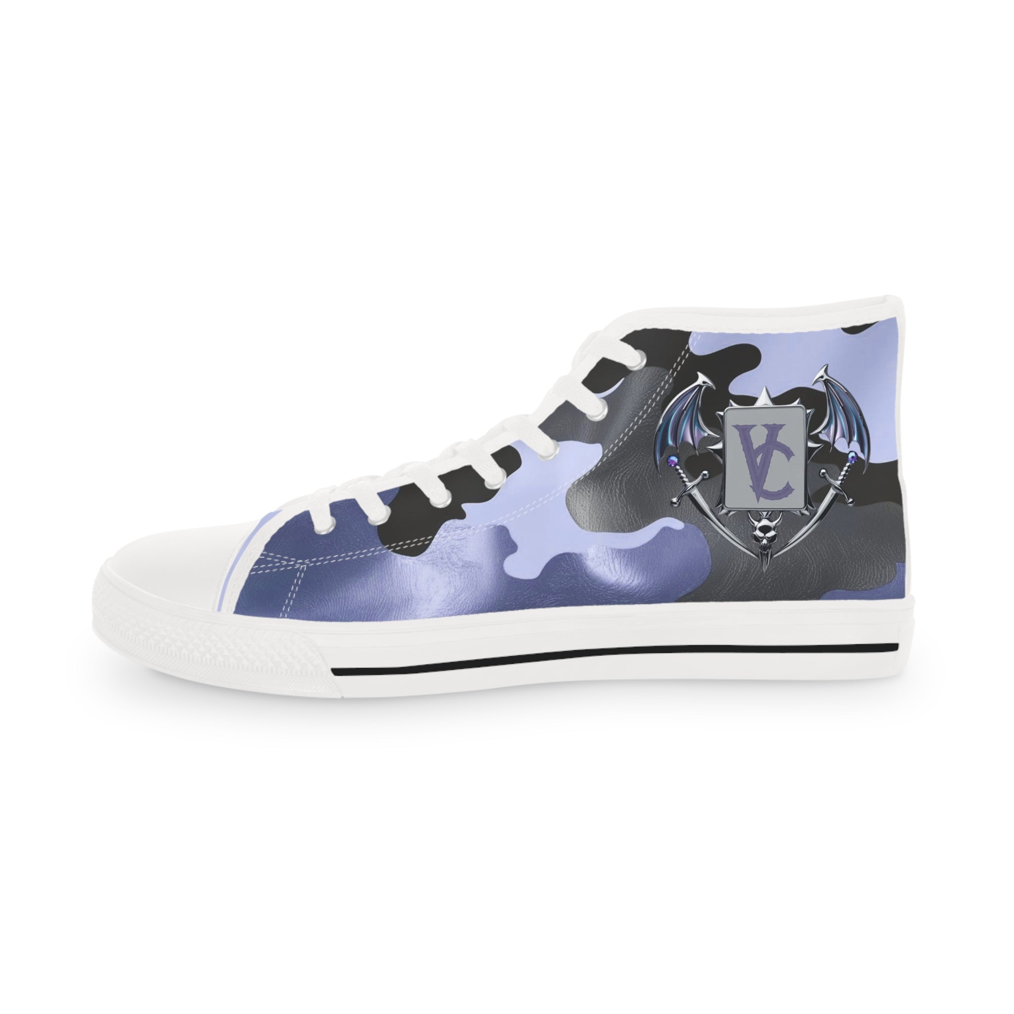 Men's High Top Sneakers - Cool Camo Design - Trendy Casual Footwear for Everyday Wear