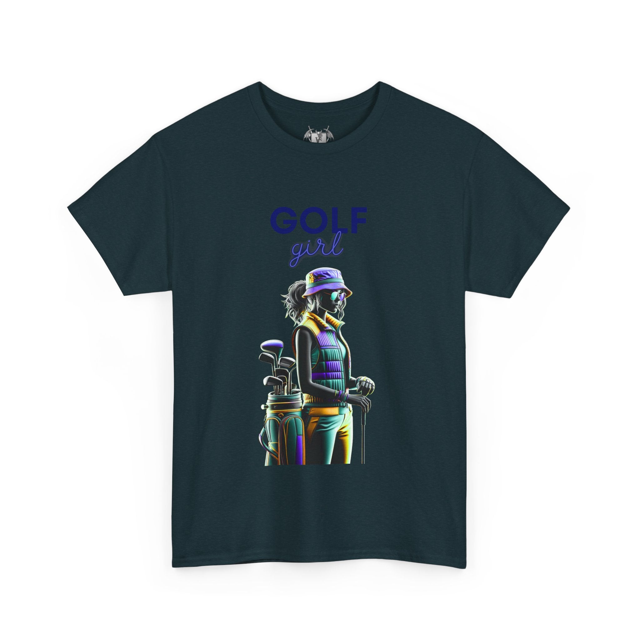 Golf Enthusiast Unisex Heavy Cotton Tee - Vibrant Golfer Design