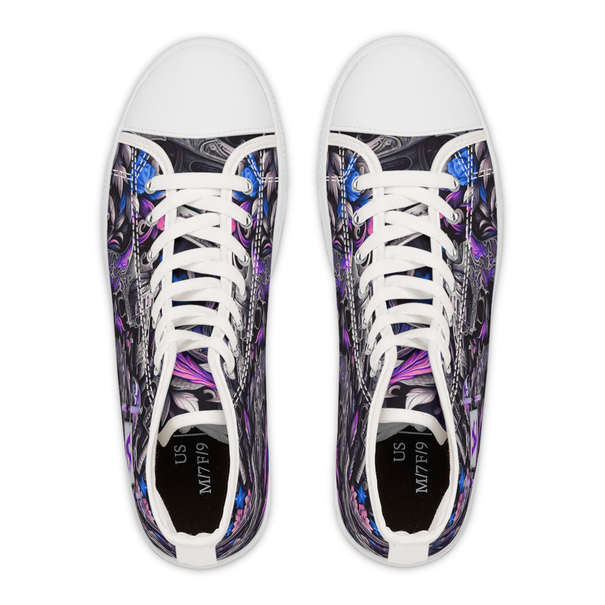 Stylish Women's High Top Sneakers - Vibrant Abstract Design