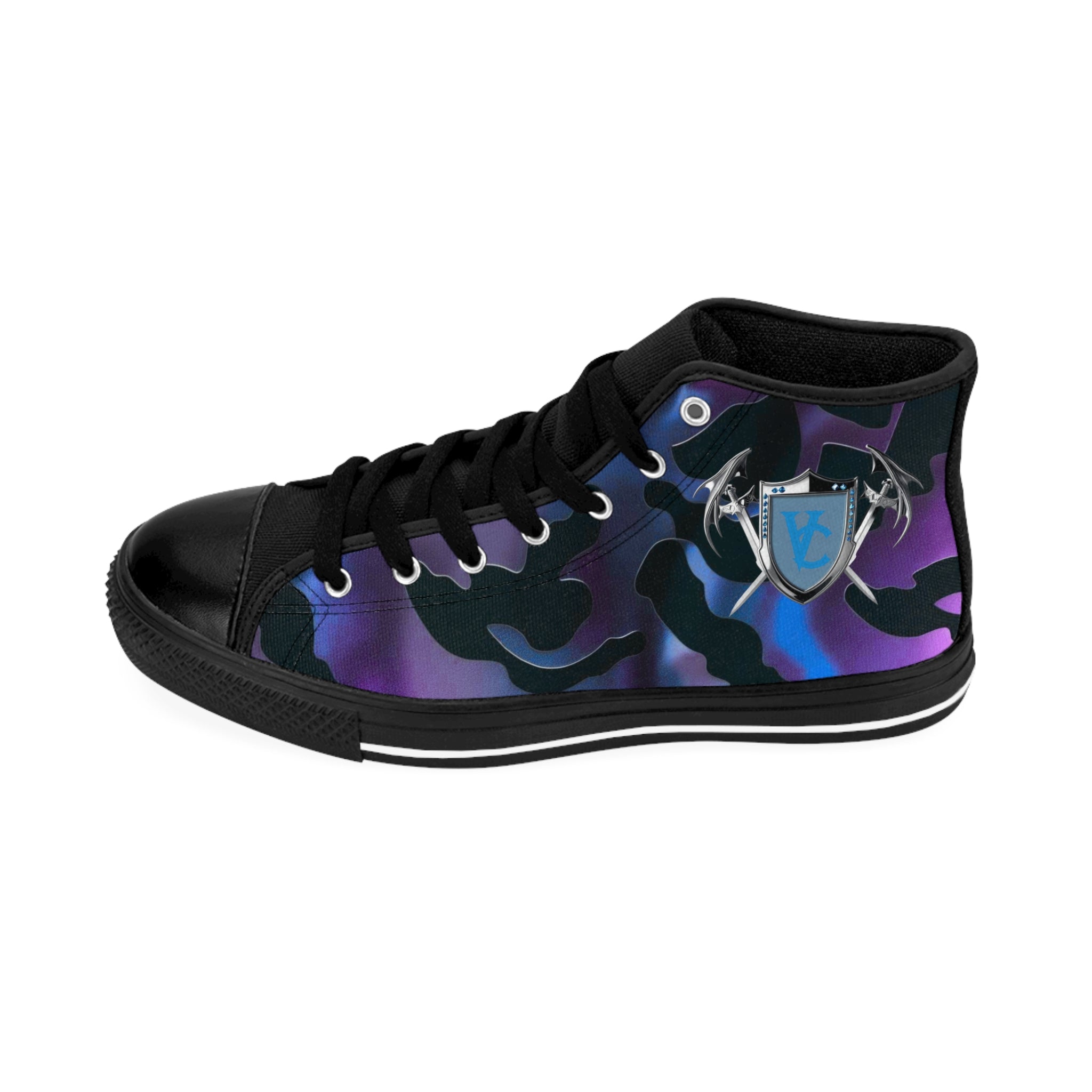 Men's Classic Sneakers - Bold Camo Design for Trendsetters