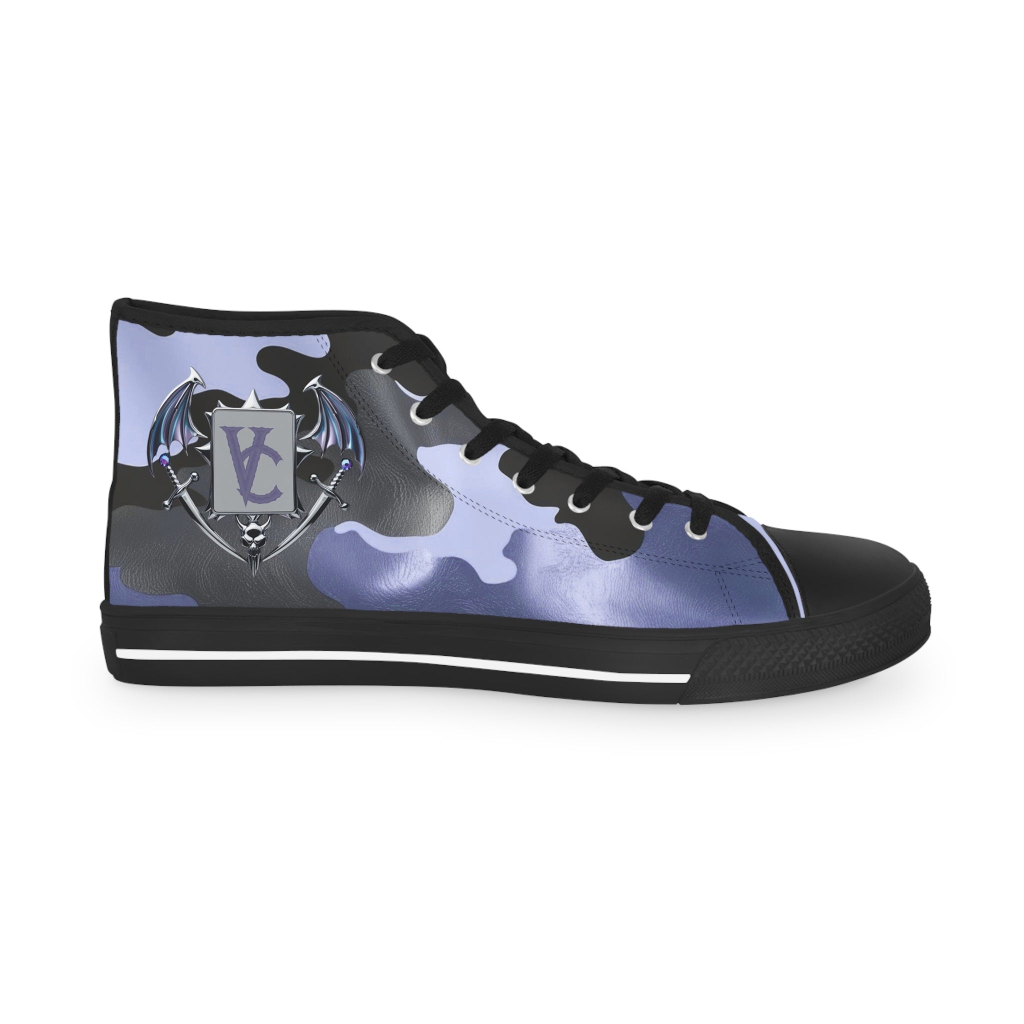 Men's High Top Sneakers - Cool Camo Design - Trendy Casual Footwear for Everyday Wear
