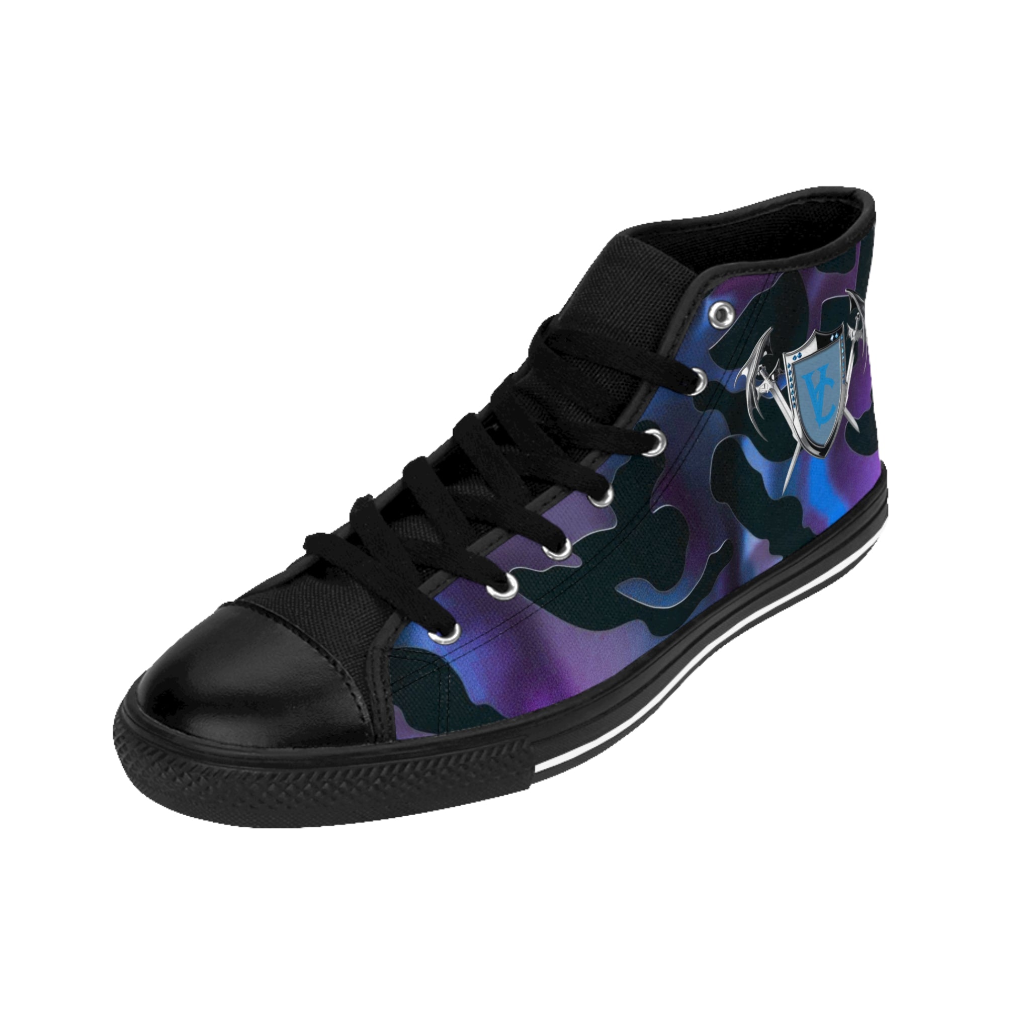 Men's Classic Sneakers - Bold Camo Design for Trendsetters