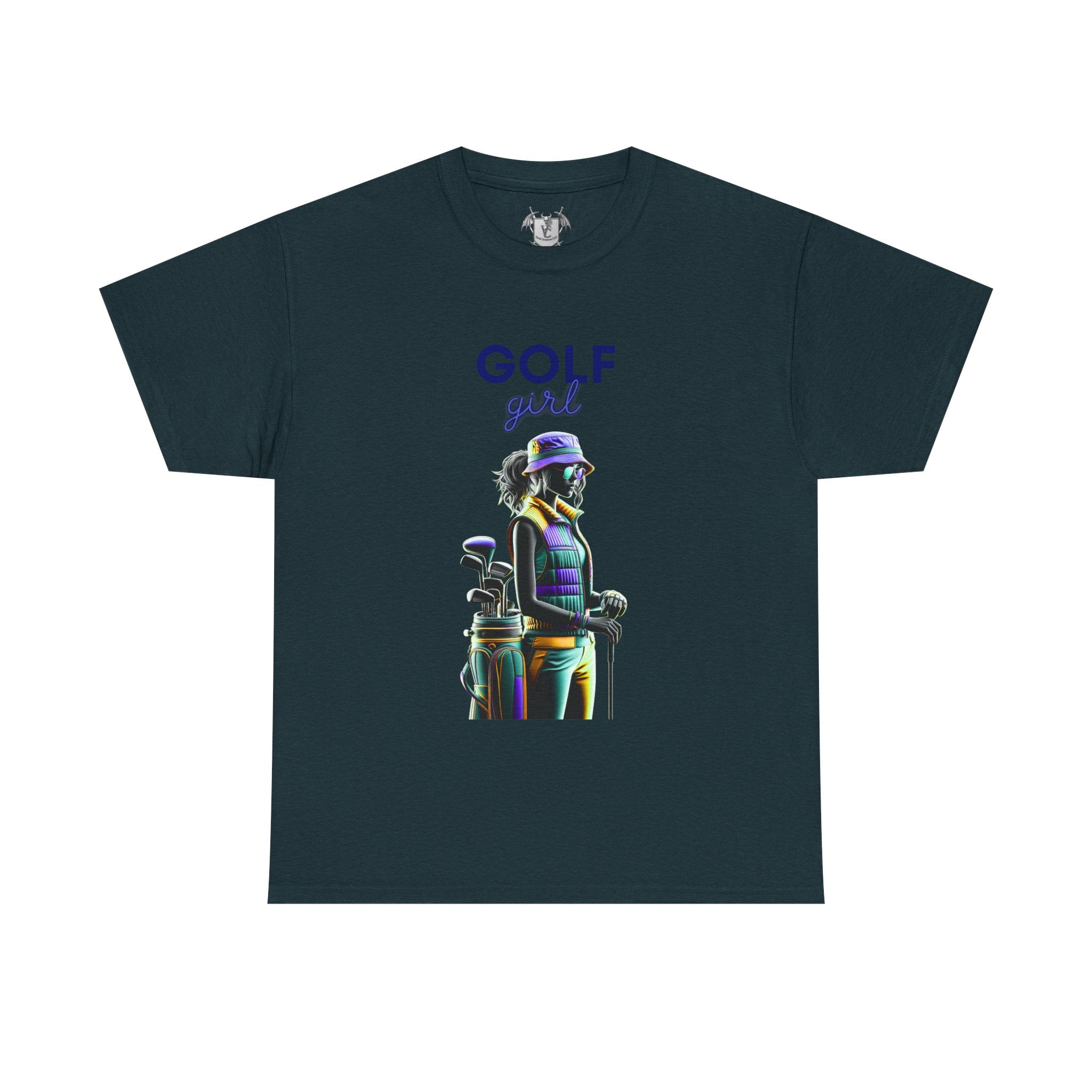Golf Enthusiast Unisex Heavy Cotton Tee - Vibrant Golfer Design