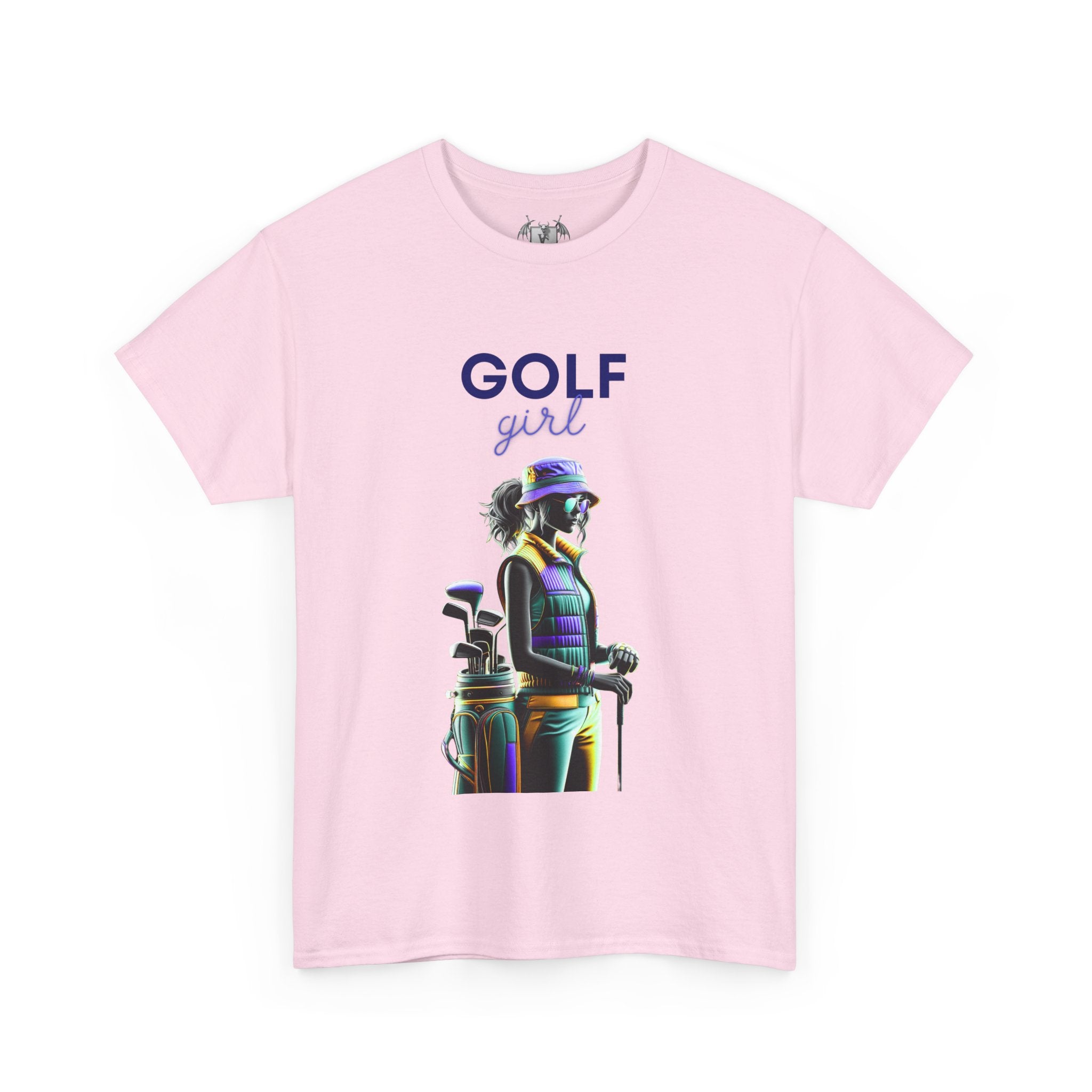 Golf Enthusiast Unisex Heavy Cotton Tee - Vibrant Golfer Design