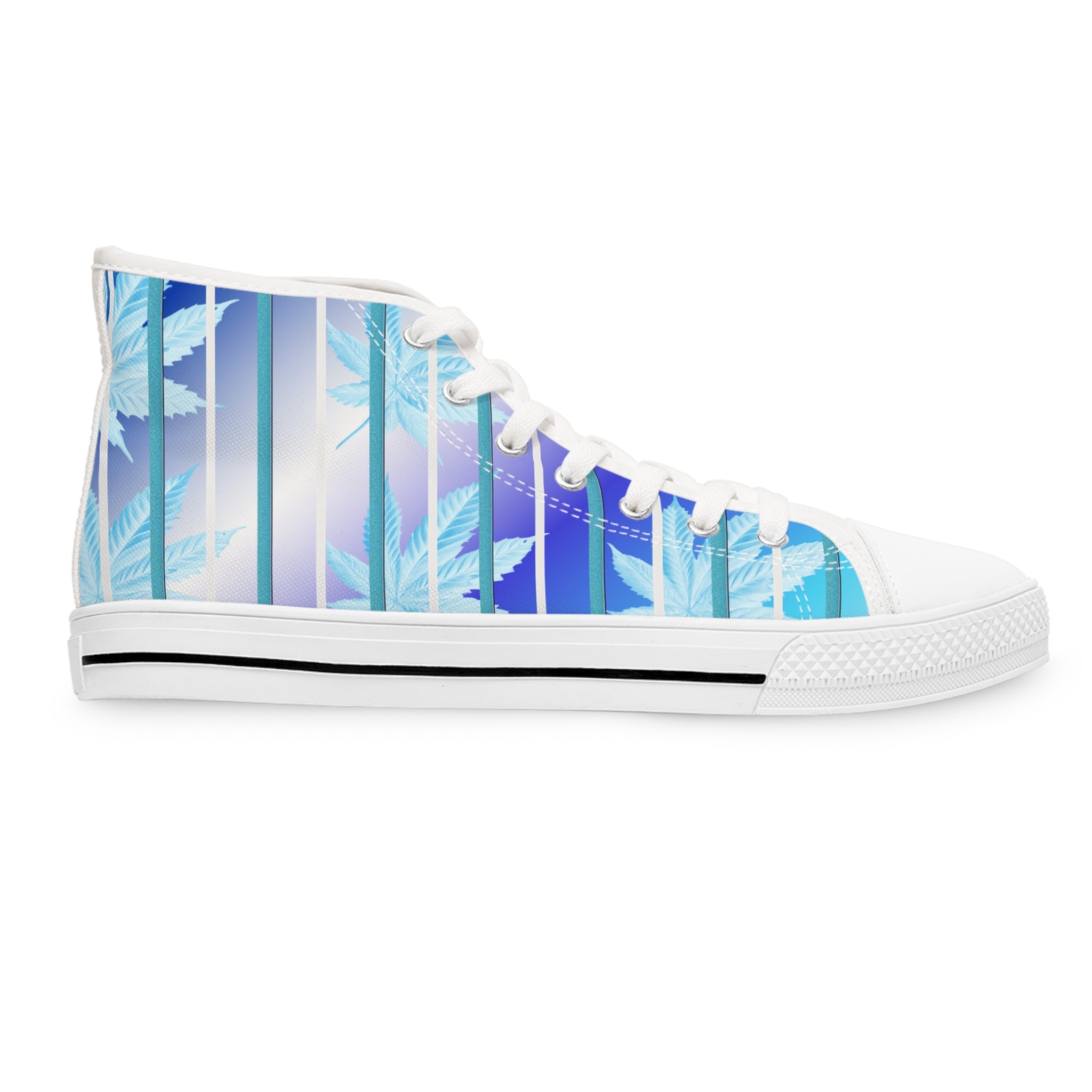 Stylish Women's High Top Sneakers with Feathers Design - Trendy Casual Footwear