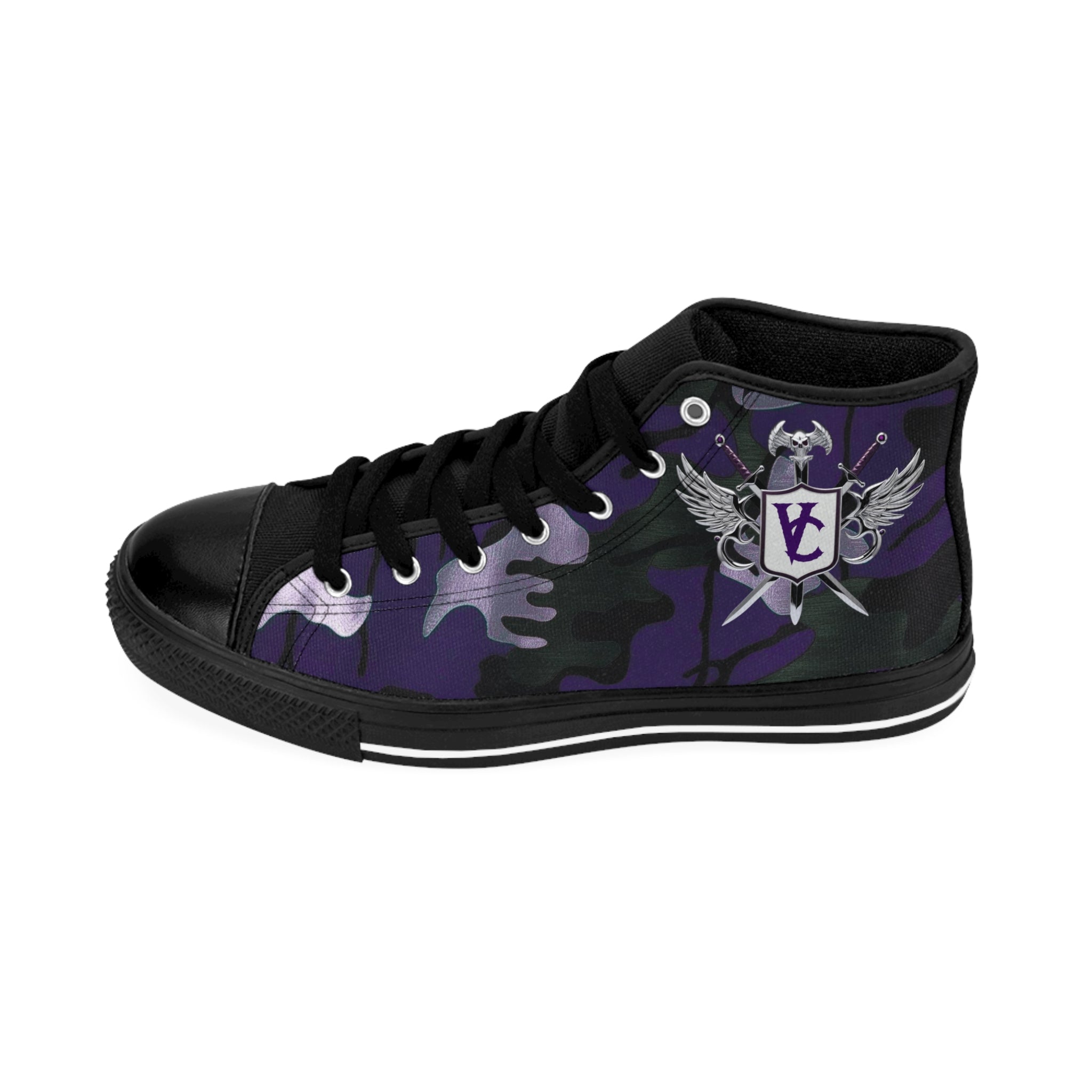 Men's Classic Camouflage Sneakers with Floral Design