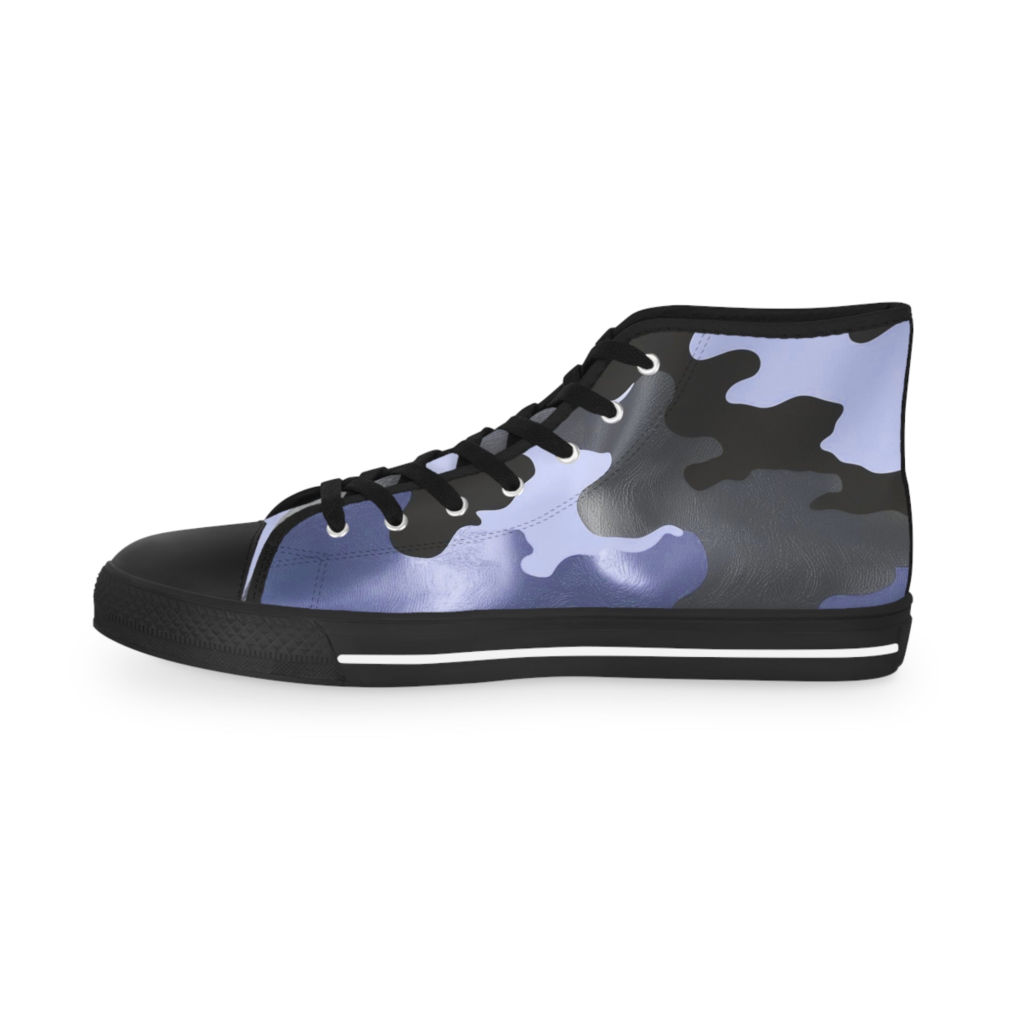 Men's High Top Sneakers - Cool Camo Design - Trendy Casual Footwear for Everyday Wear