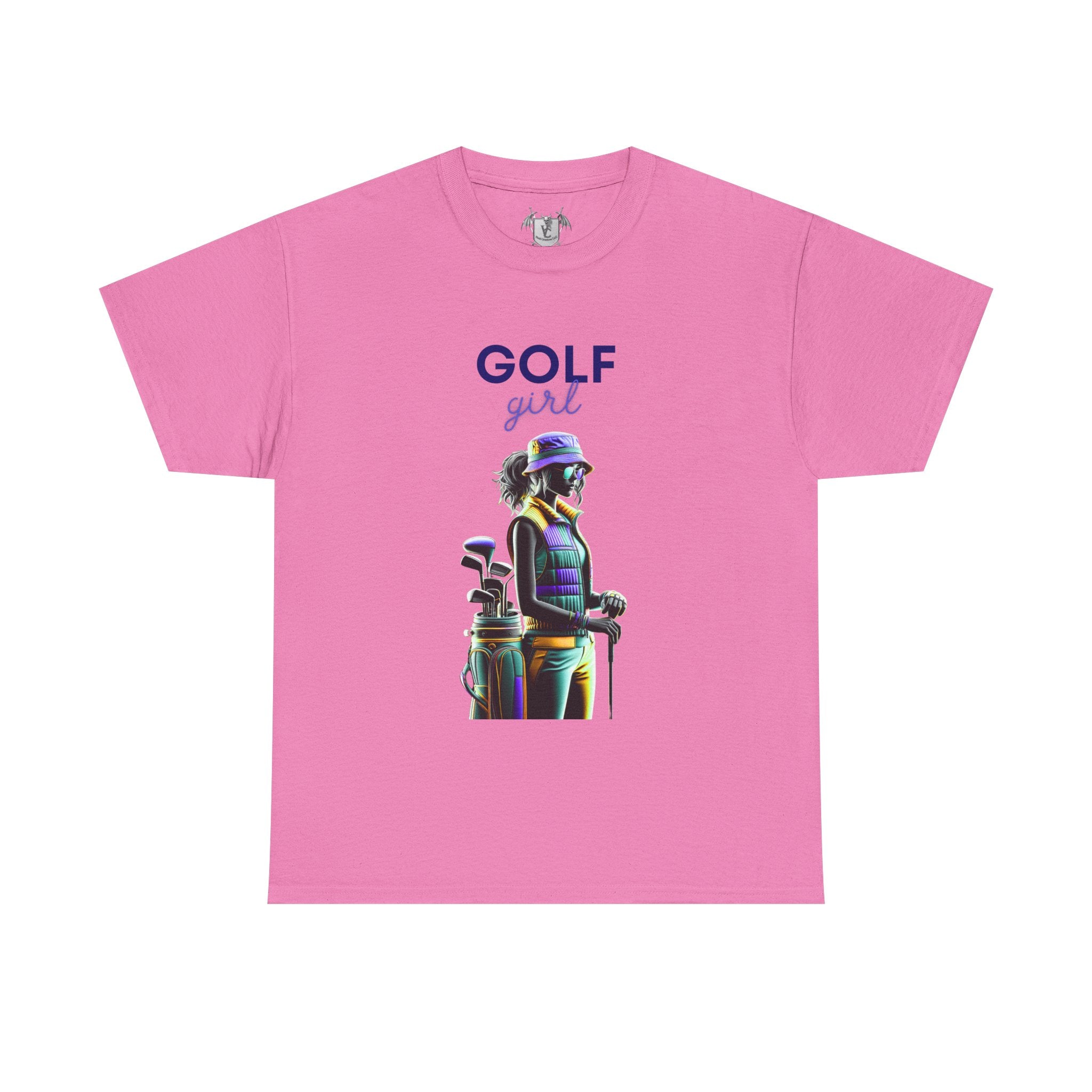 Golf Enthusiast Unisex Heavy Cotton Tee - Vibrant Golfer Design