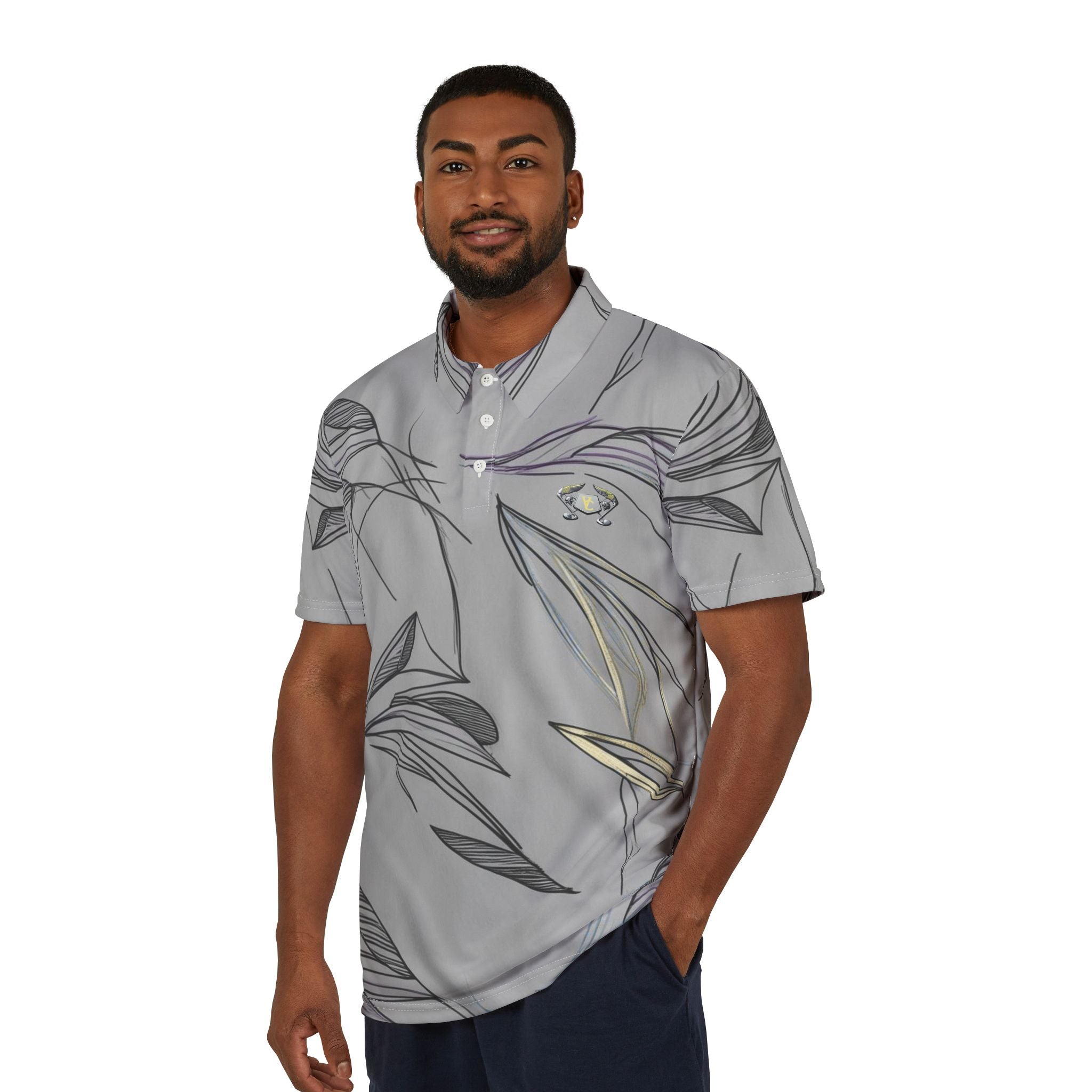 Trendy Floral Unisex Polo Shirt - Perfect for Casual Outings & Summer Gatherings