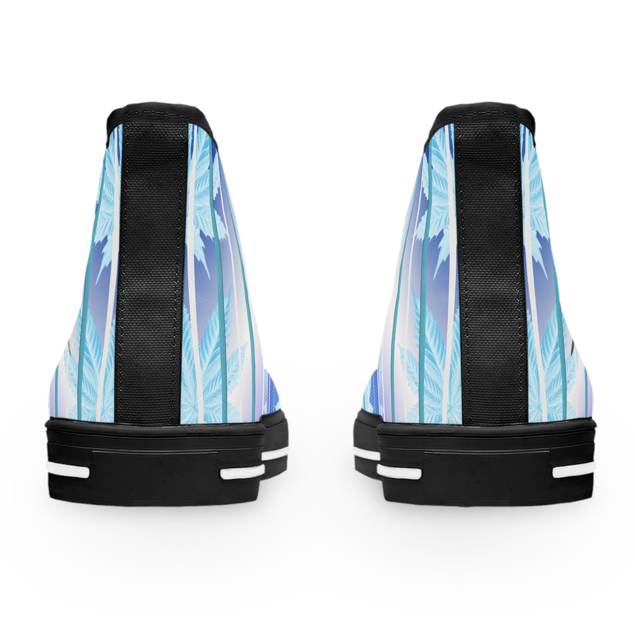 Stylish Women's High Top Sneakers with Feathers Design - Trendy Casual Footwear